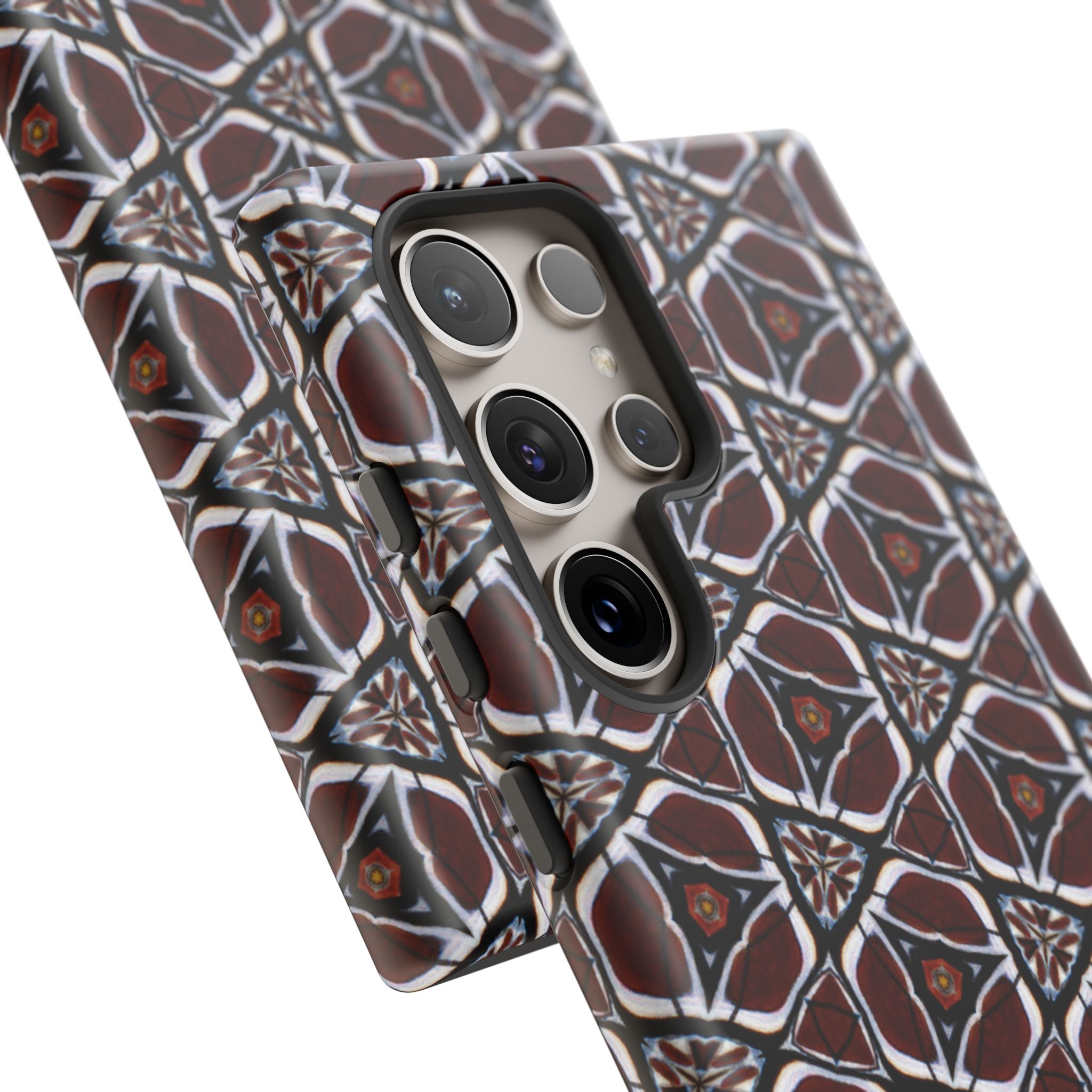 Maroon Butterfly Pattern Phone Case (Samsung)