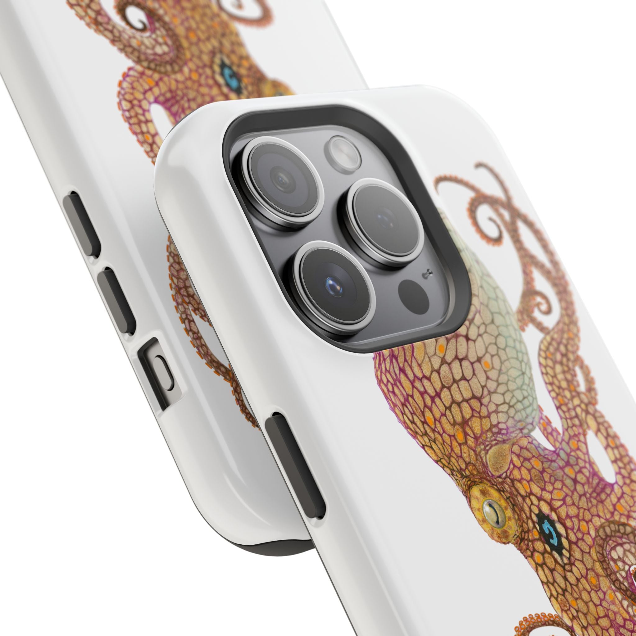 Two Spot Octopus MagSafe White iPhone Case