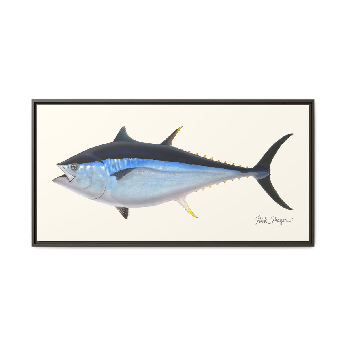 Giant Bluefin Tuna 2 Framed Canvas Print Printify