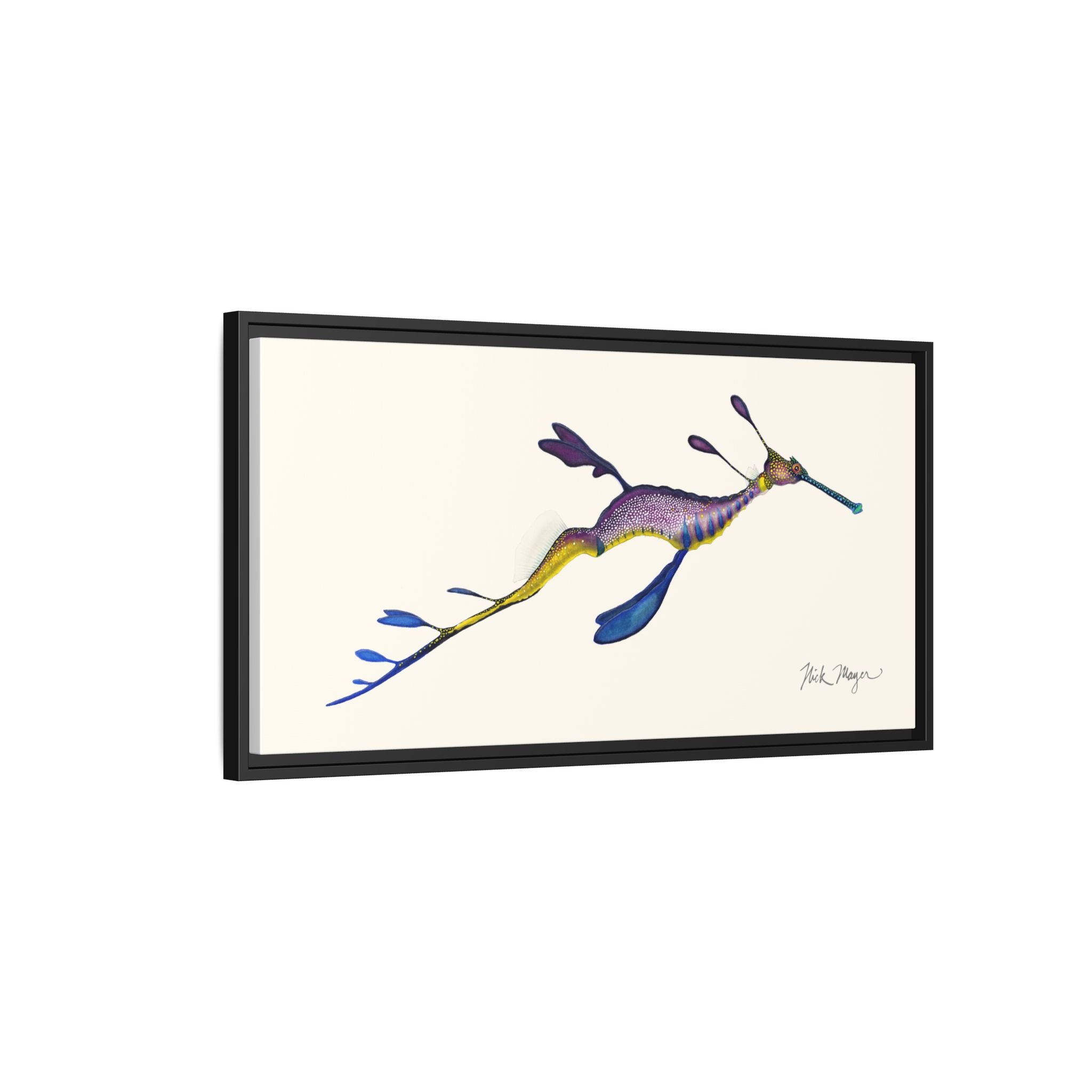 Weedy Sea Dragon Framed Canvas Print Printify
