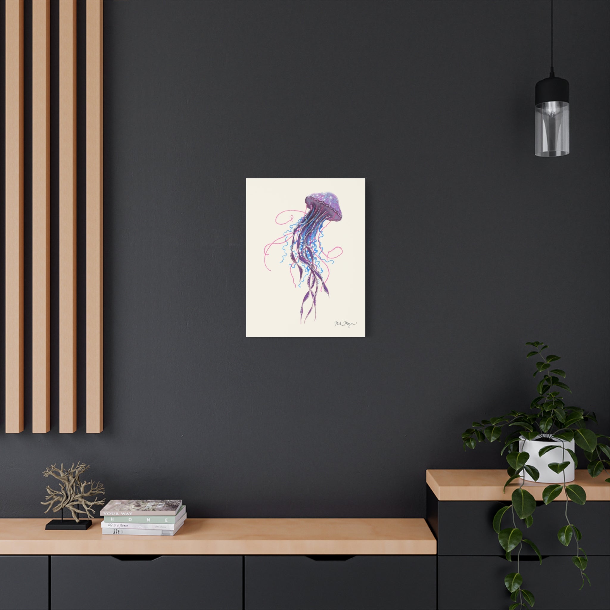 Purple Jellyfish II Canvas Print