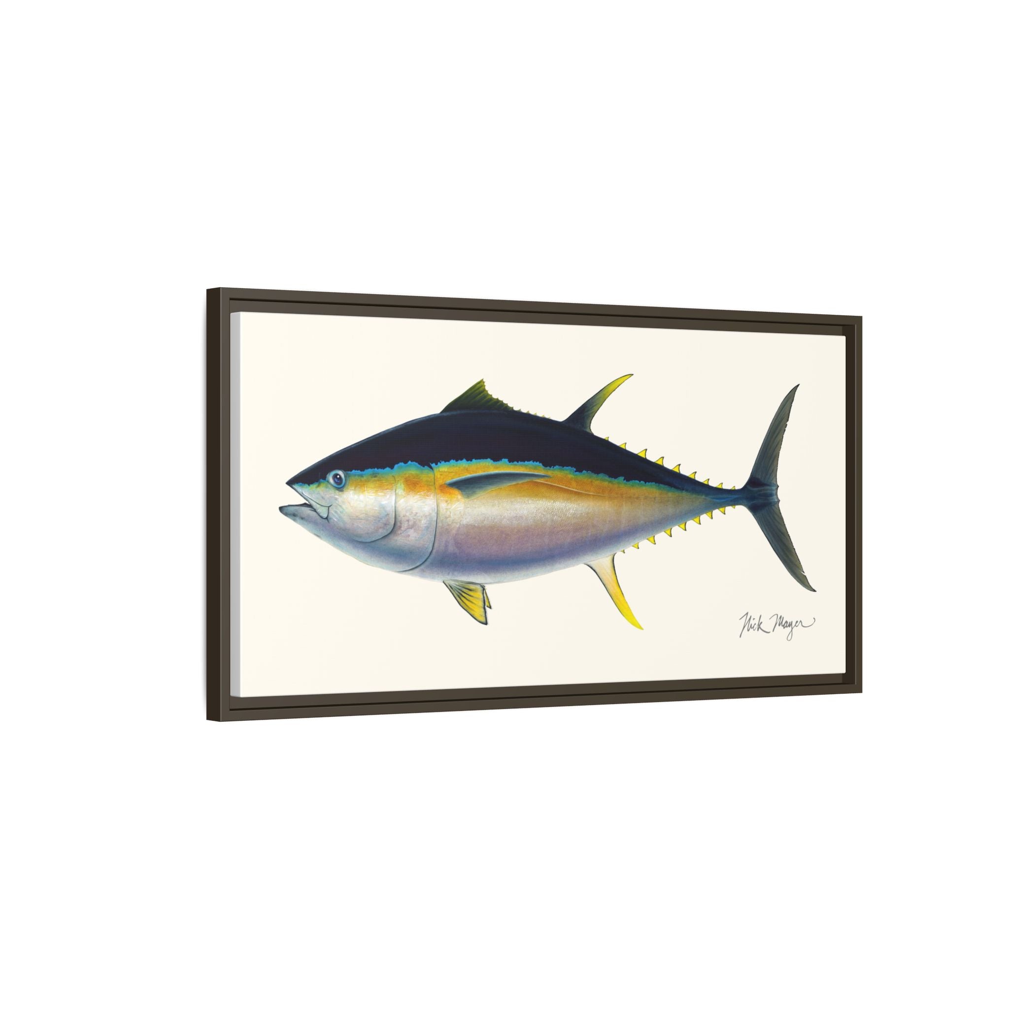 Bigeye Tuna Framed Canvas Print Printify