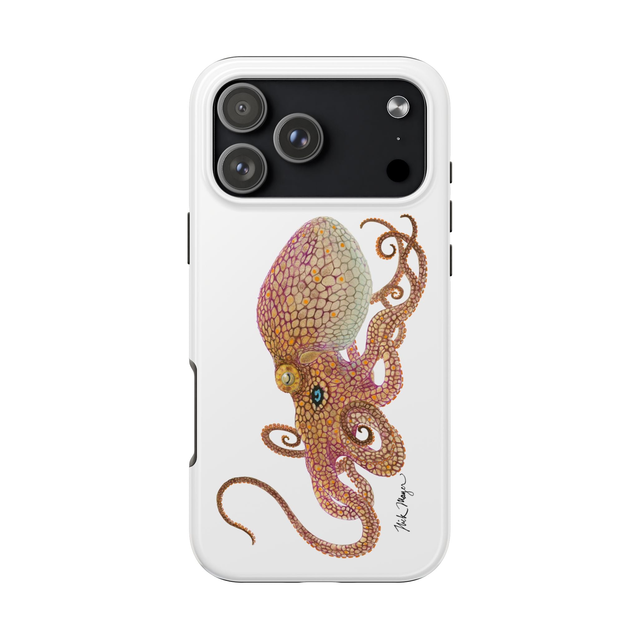 Two Spot Octopus White Phone Case (iPhone)