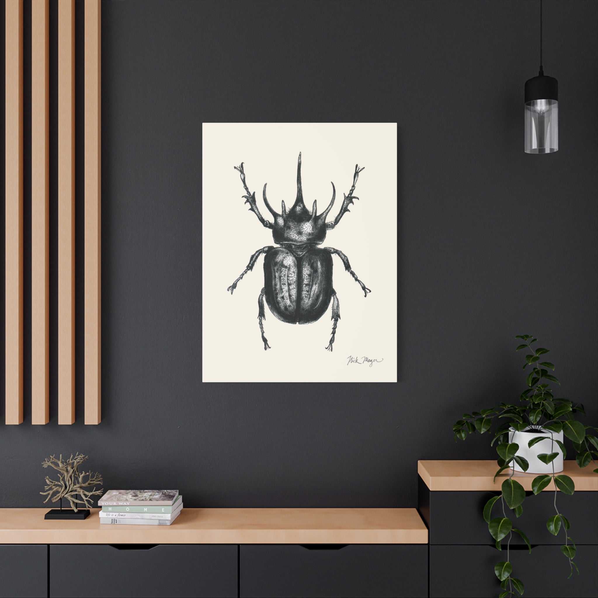 Rhinoceros Beetle Canvas Print