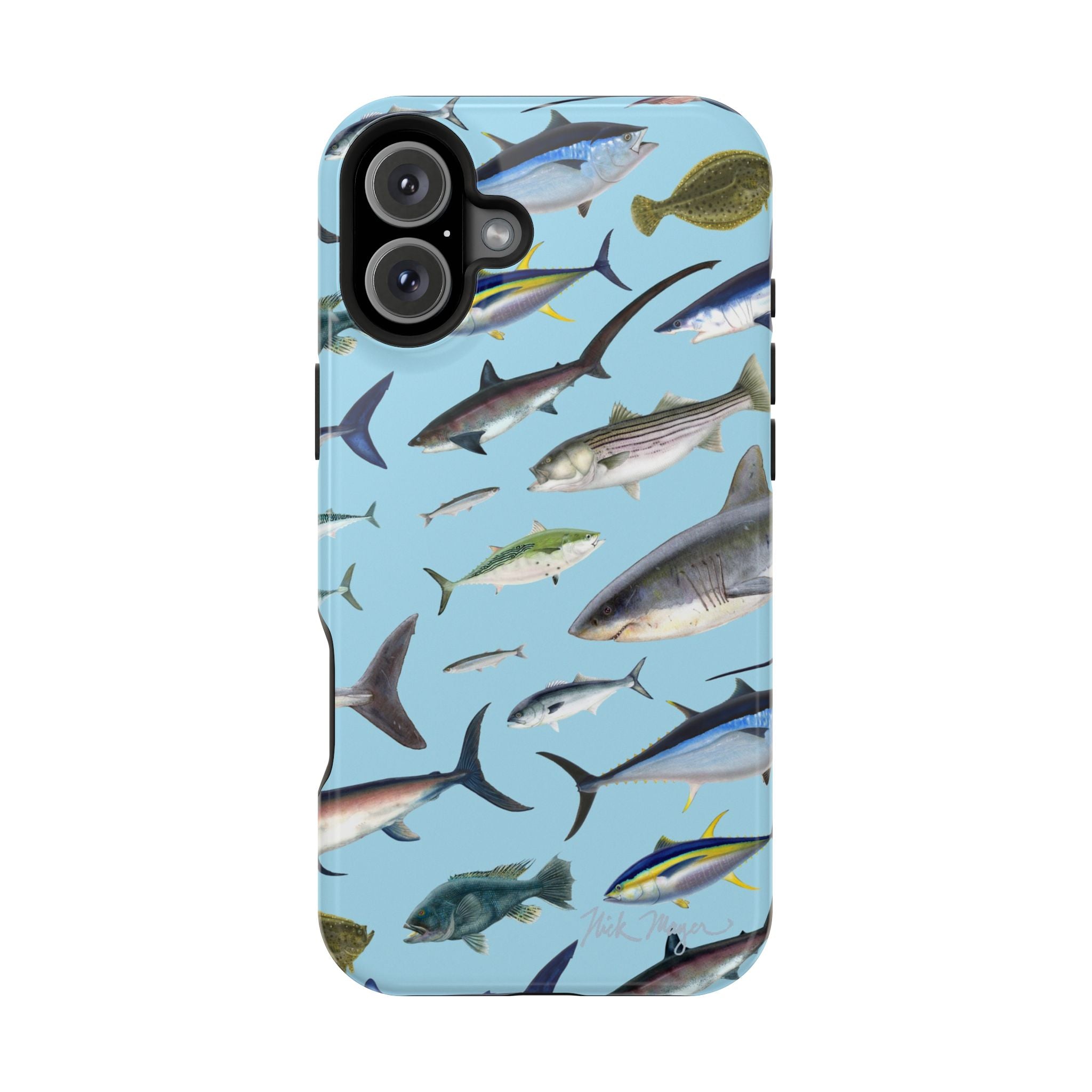 New England Fish Blue MagSafe iPhone Case