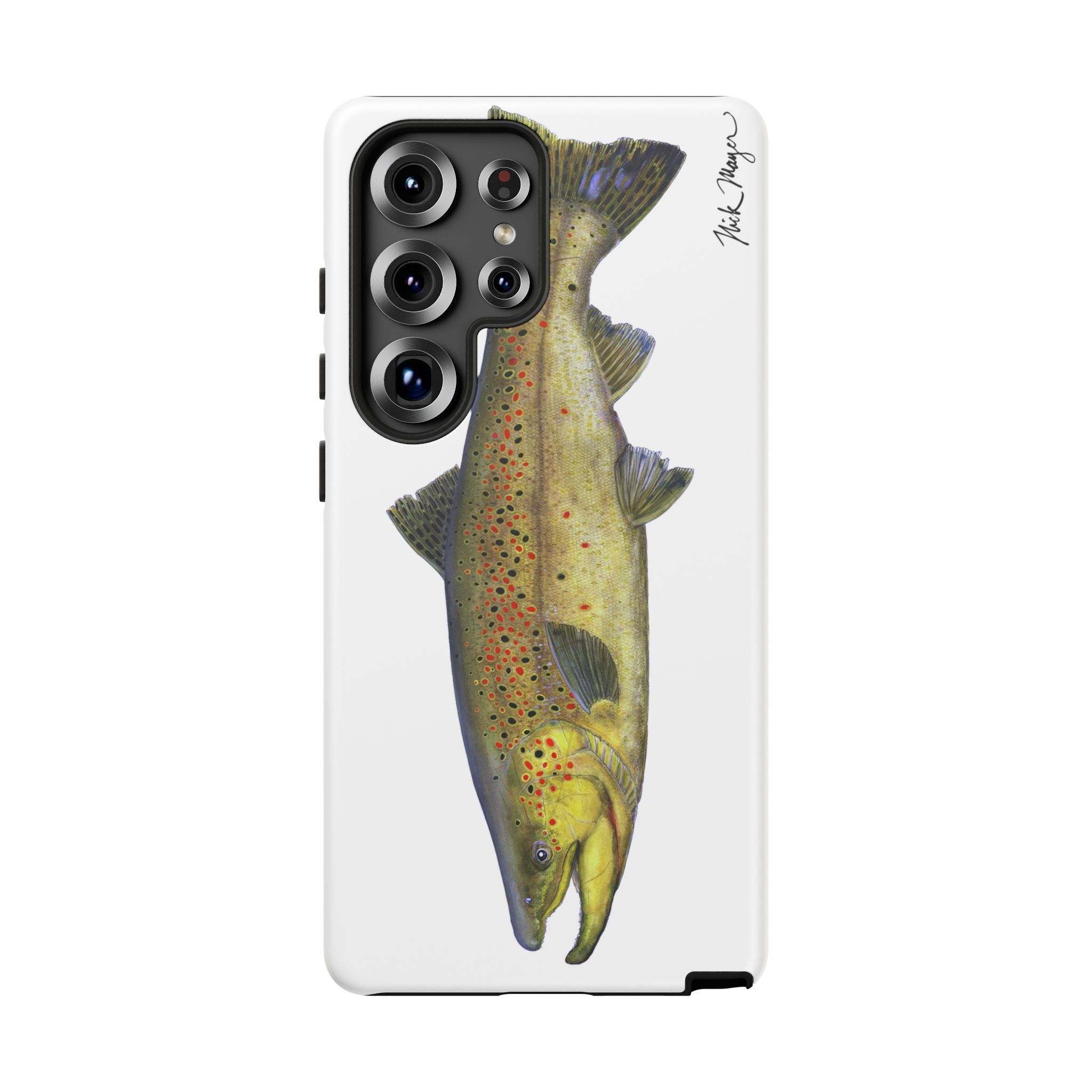 Brown Trout White Phone Case (Samsung)