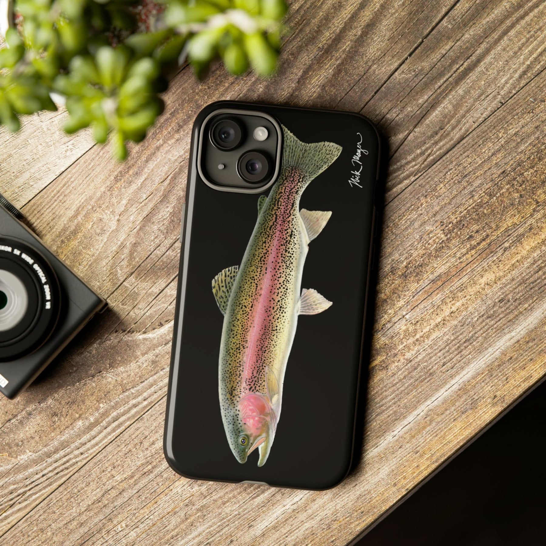 Rainbow Trout Black iPhone 15 Case