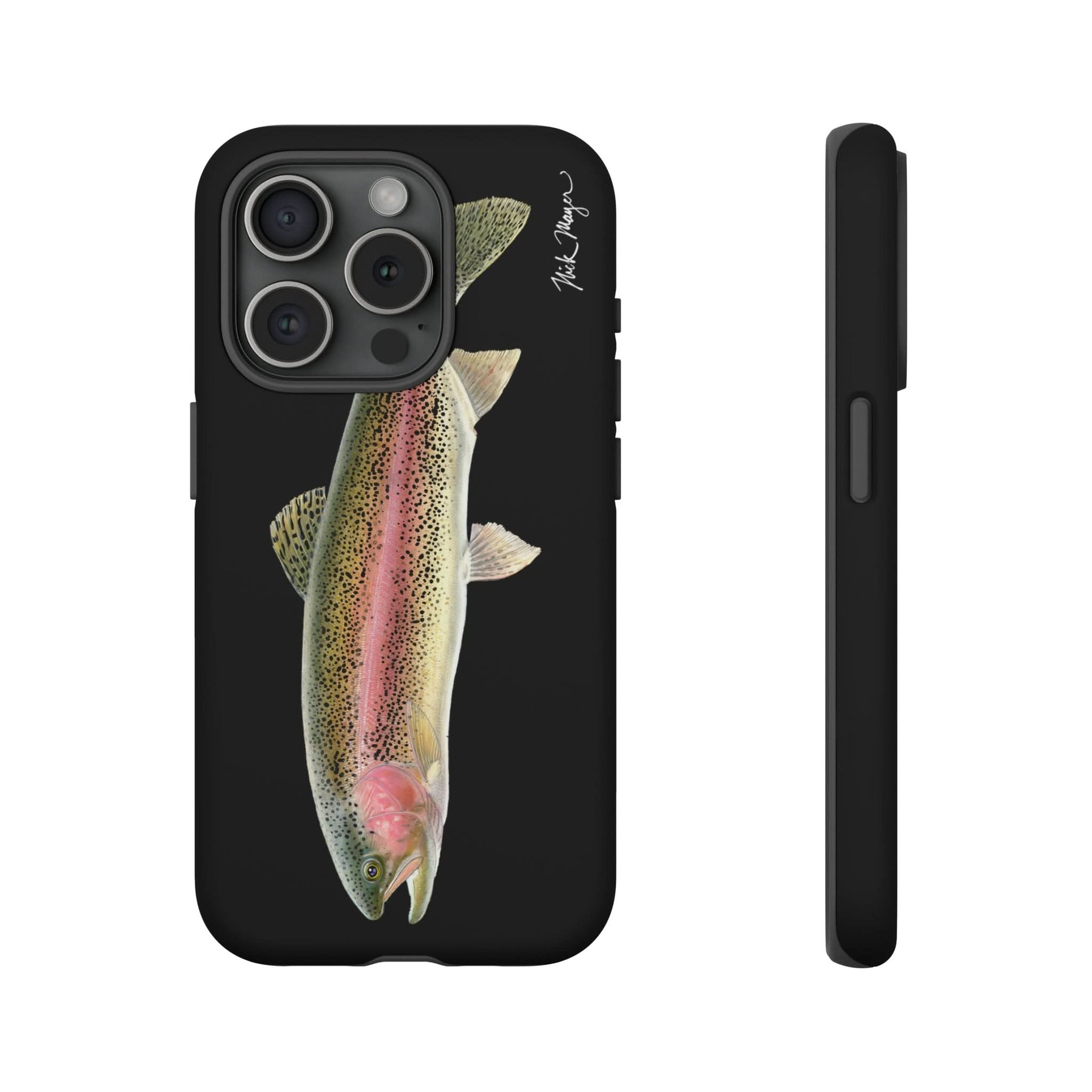 Rainbow Trout Black iPhone 15 Case