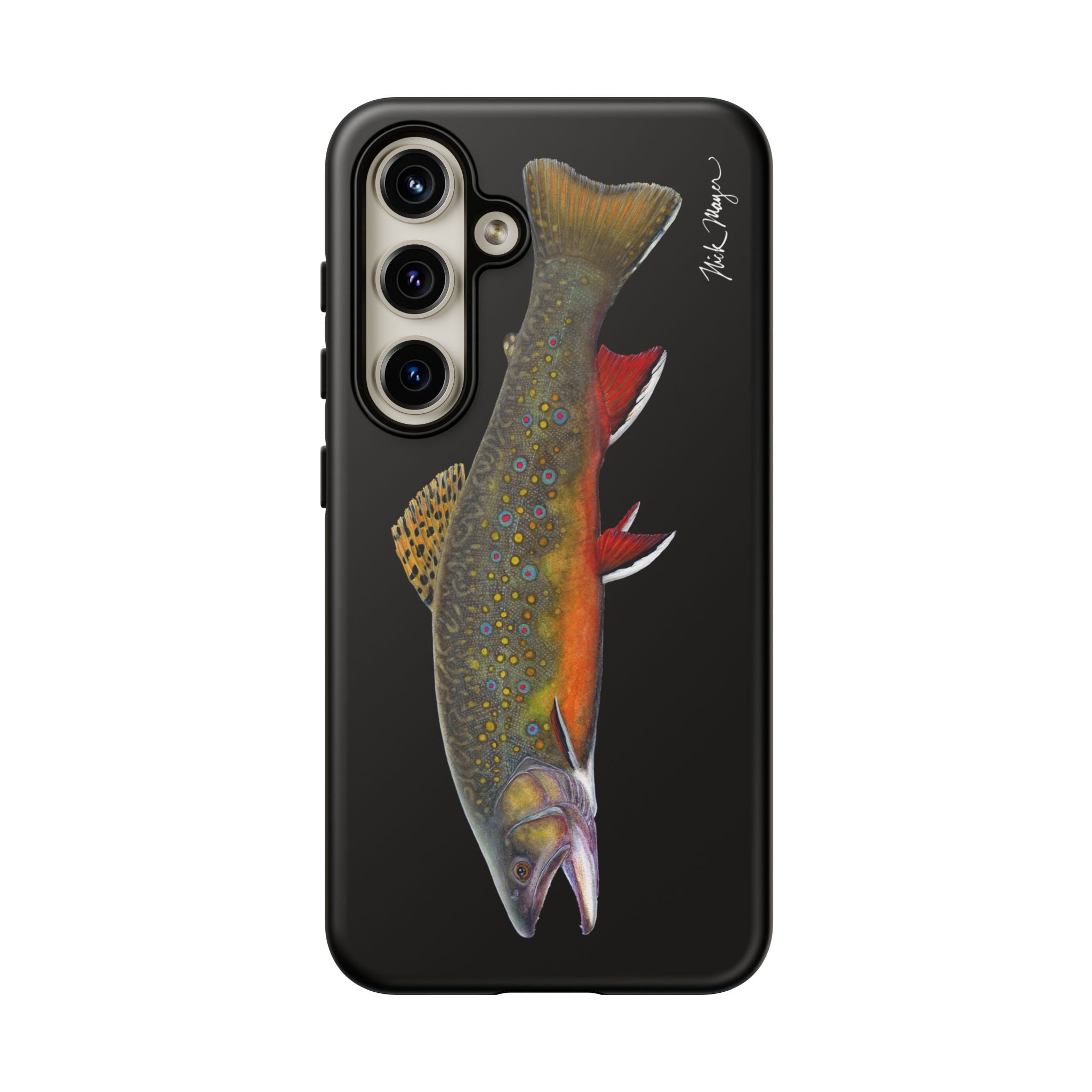 Brook Trout Black Phone Cases (Samsung) Printify