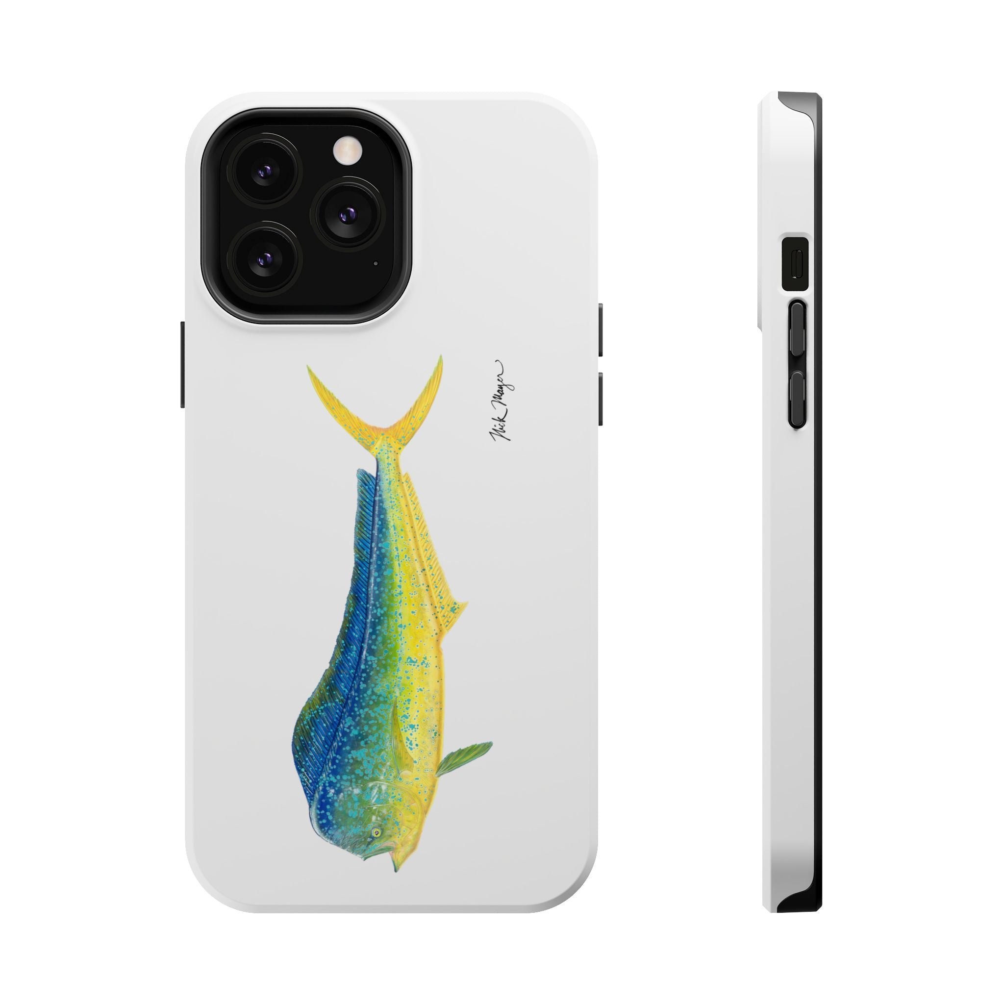 Bull Mahi MagSafe White iPhone Case