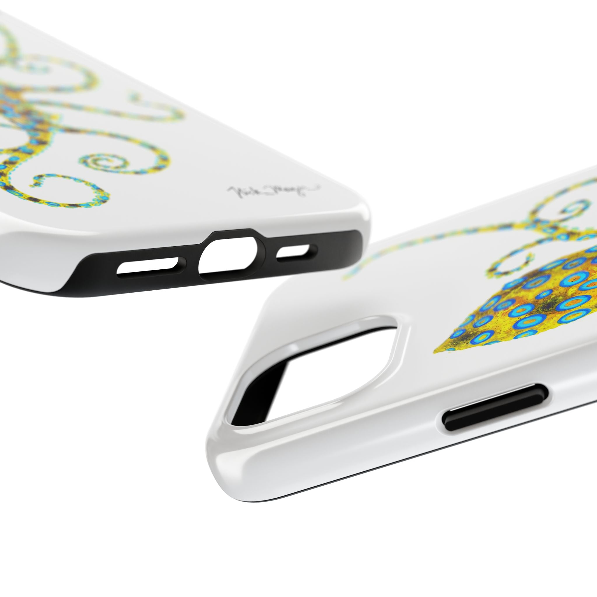 Blue Ringed Octopus White Phone Case (iPhone)