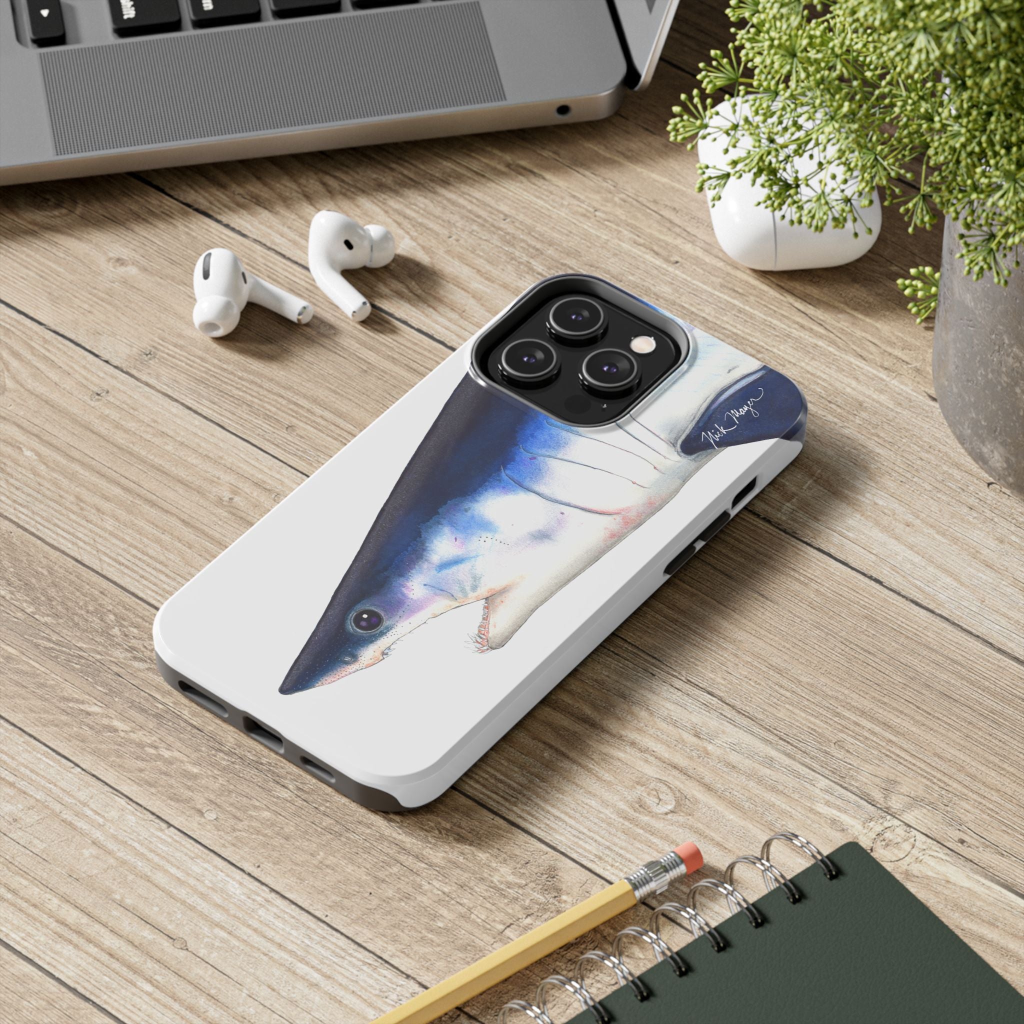 Mako Shark Face White Phone Case (iPhone)