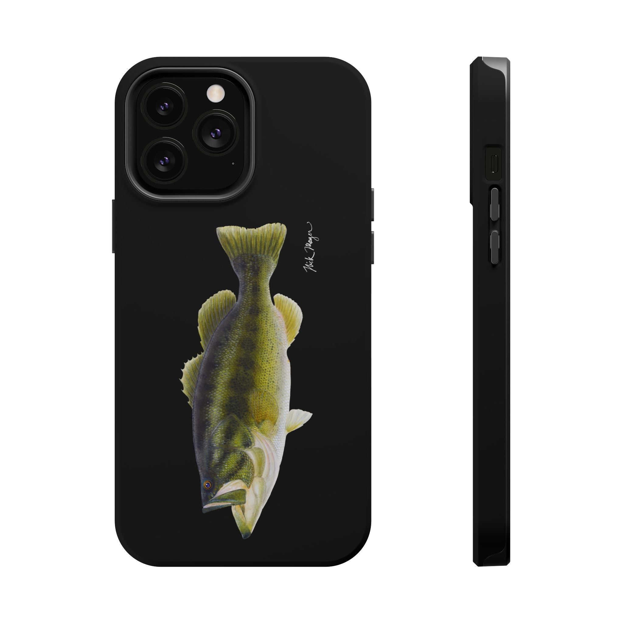 Largemouth Bass MagSafe Black iPhone Case