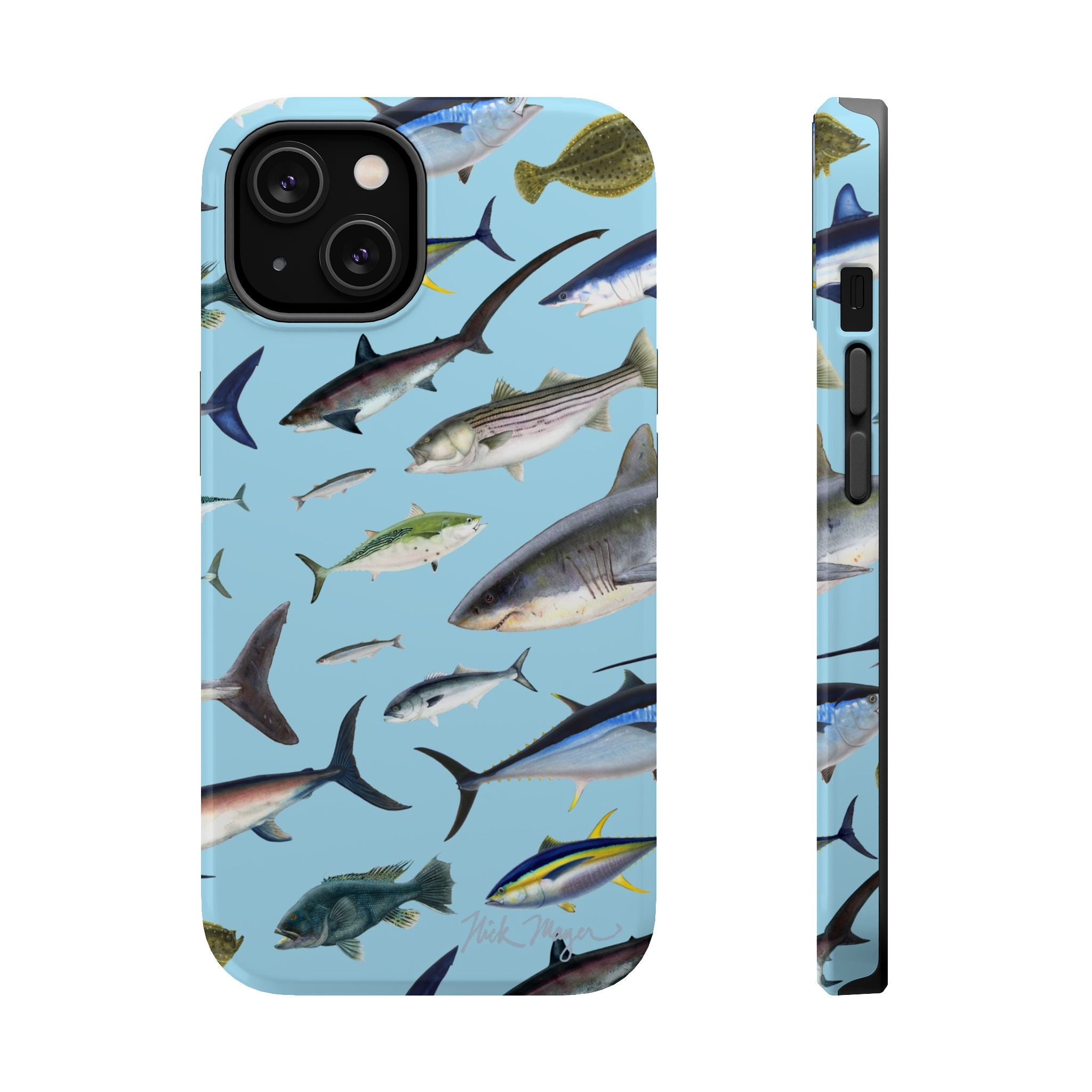 New England Fish Blue MagSafe iPhone Case