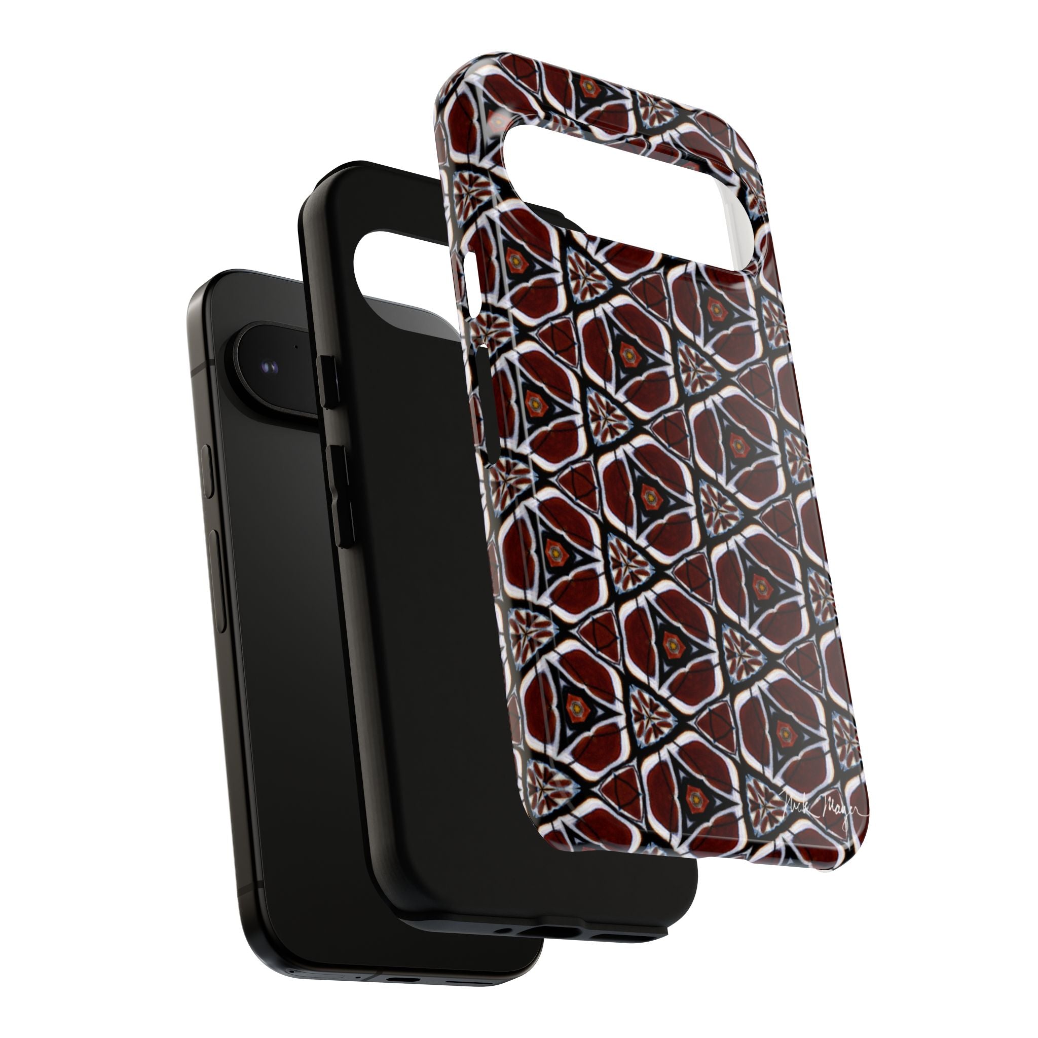 Maroon Butterfly Pattern Phone Case (Samsung)