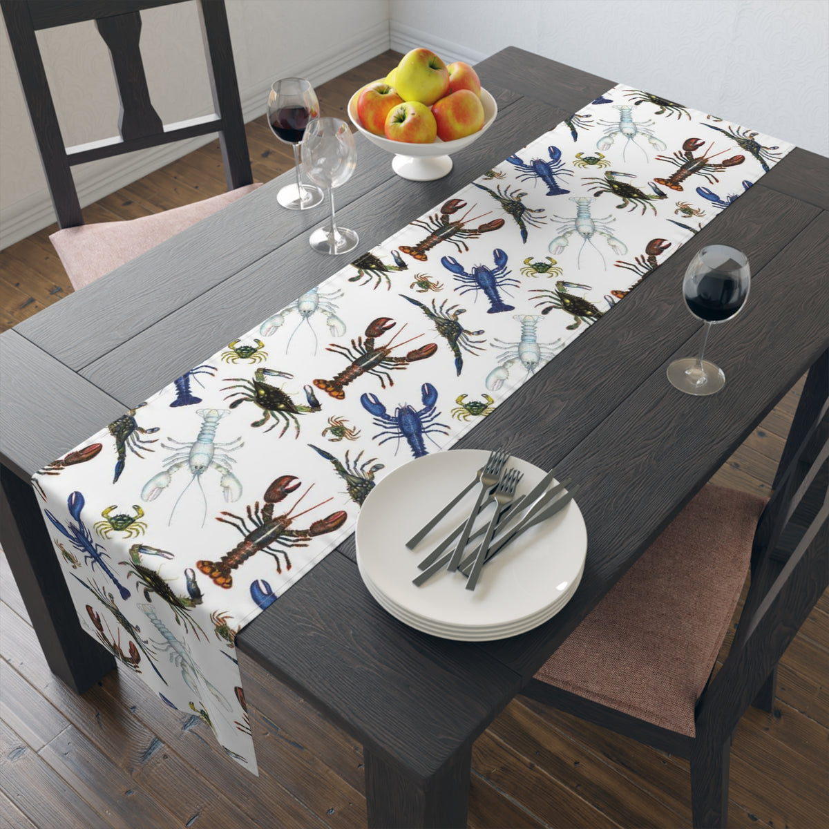 Lobsters II Cotton Table Runner