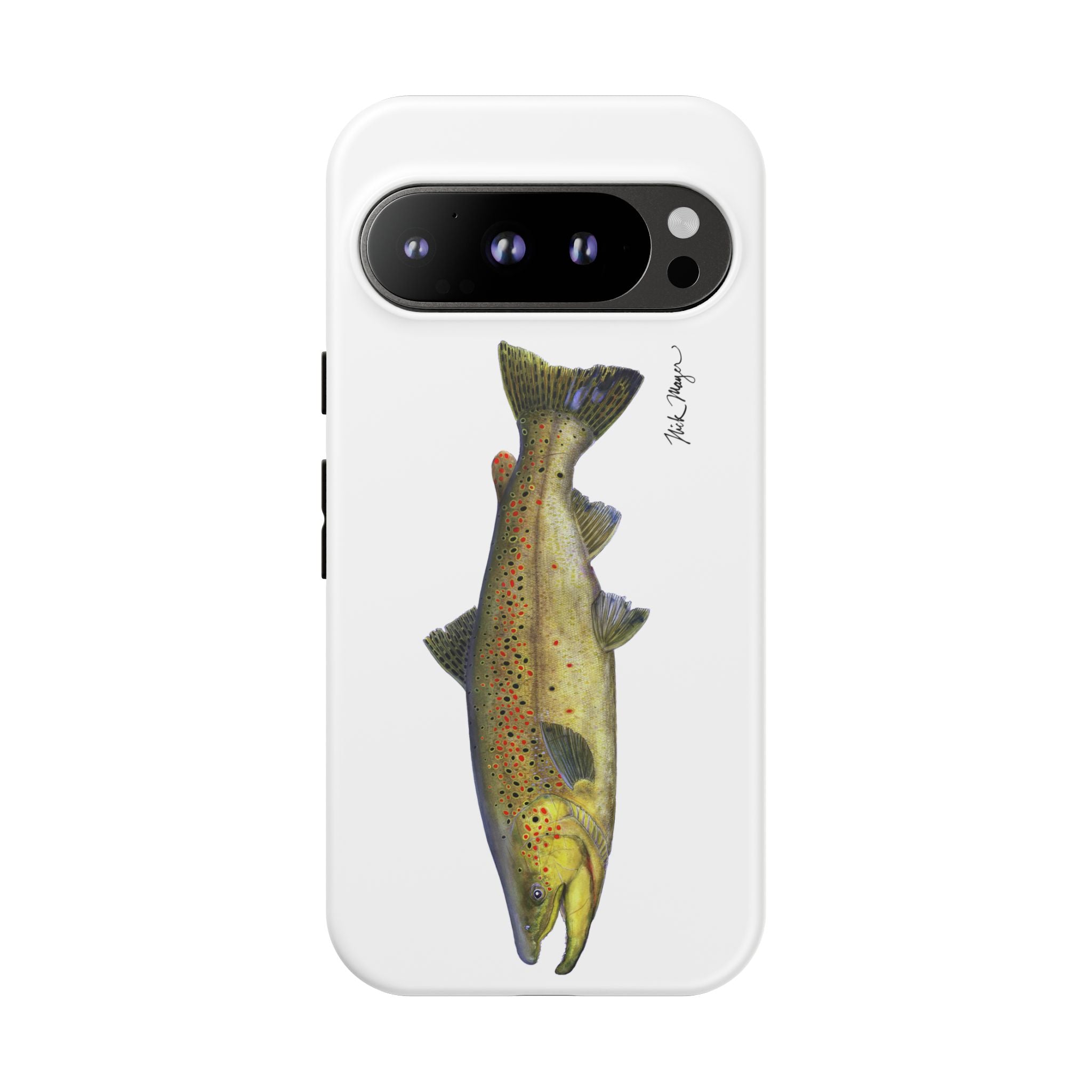 Brown Trout White Phone Case (Samsung)