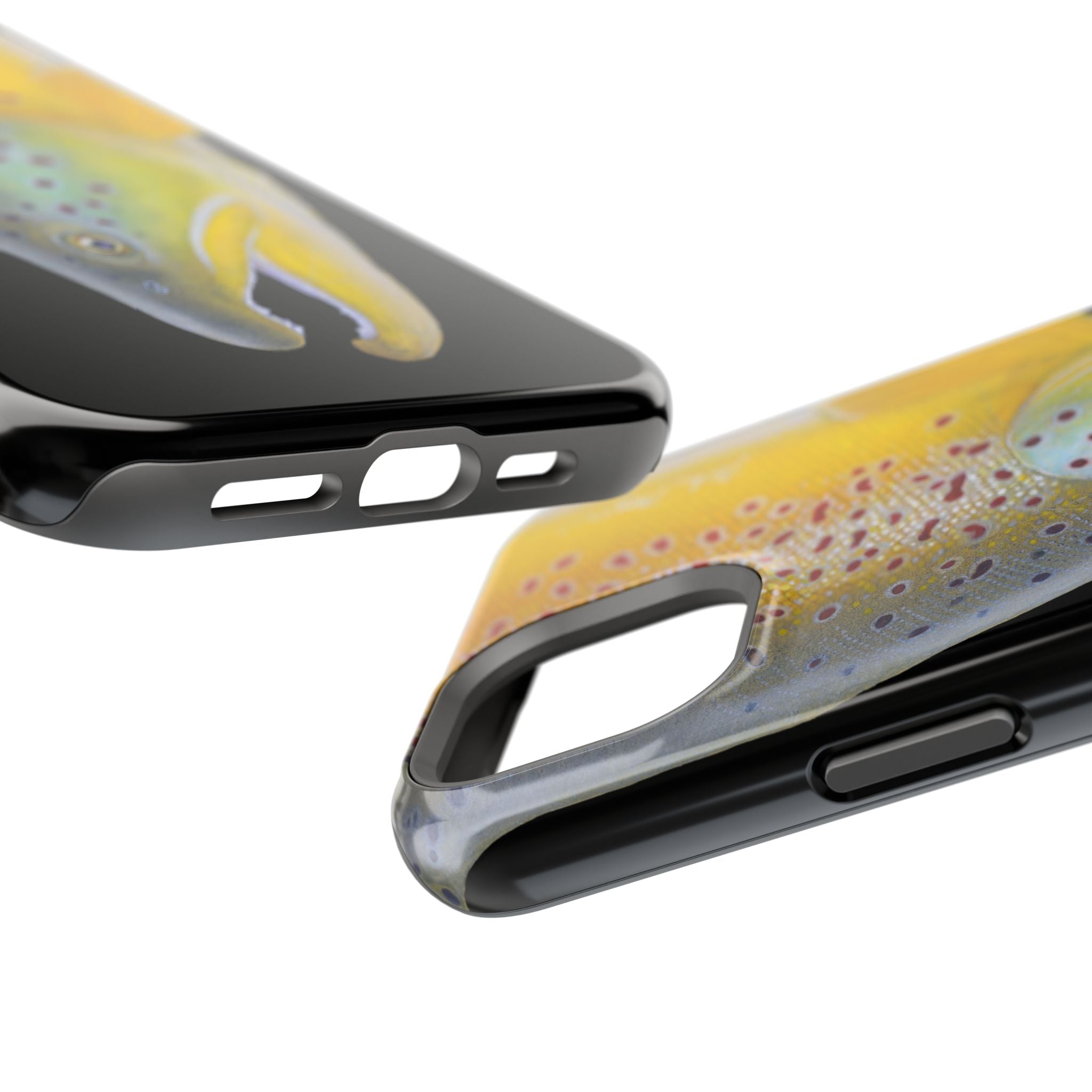 Brown Trout 3 Face Black MagSafe iPhone Case