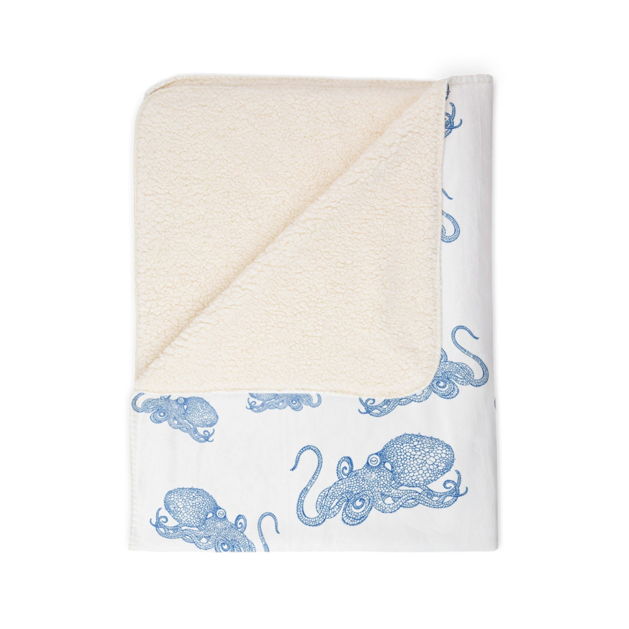Blue Octopus Super Soft Sherpa Blanket