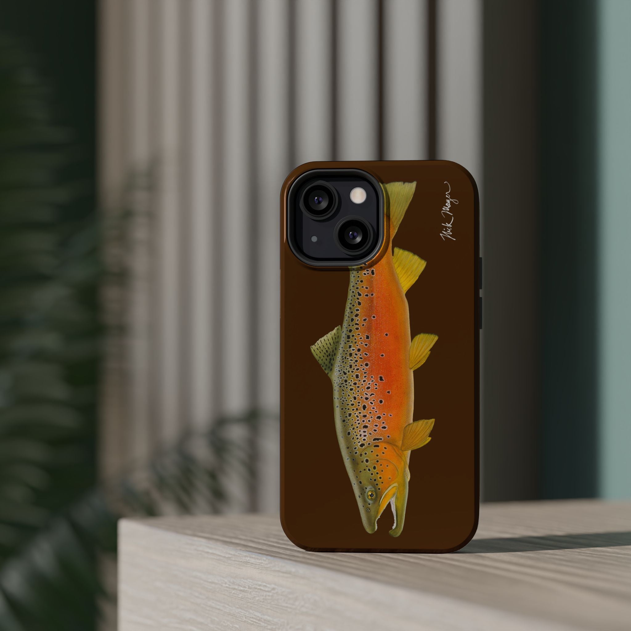Brown Trout 2 Brown MagSafe iPhone Case, Limited Run