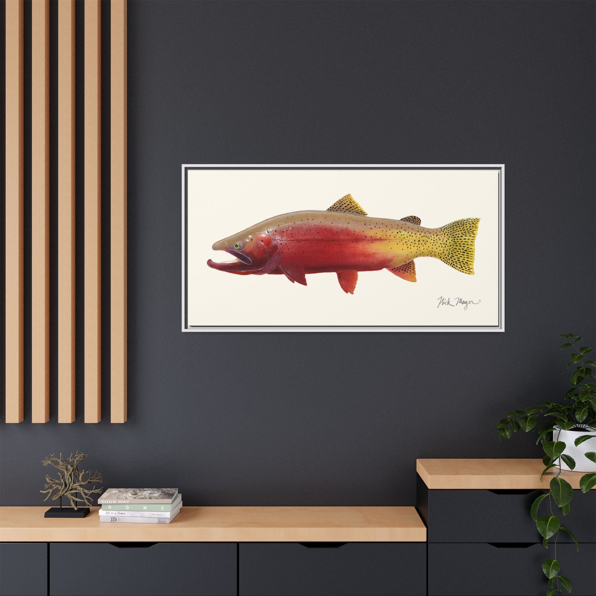 Cutthroat Trout II Framed Canvas Print Printify