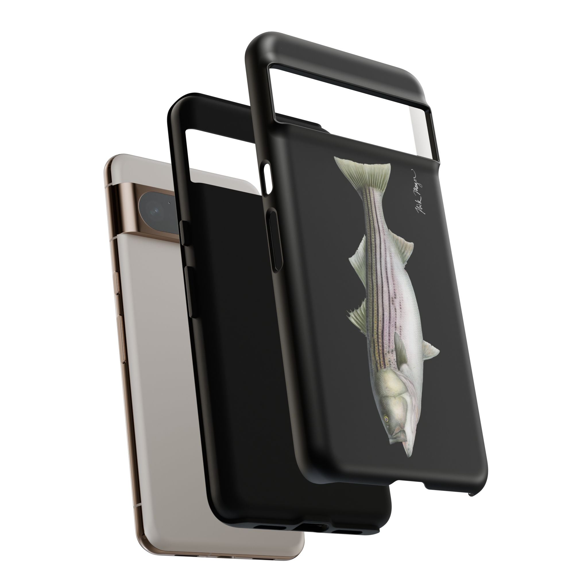 30 lb Striper Black Phone Case (Samsung) Printify