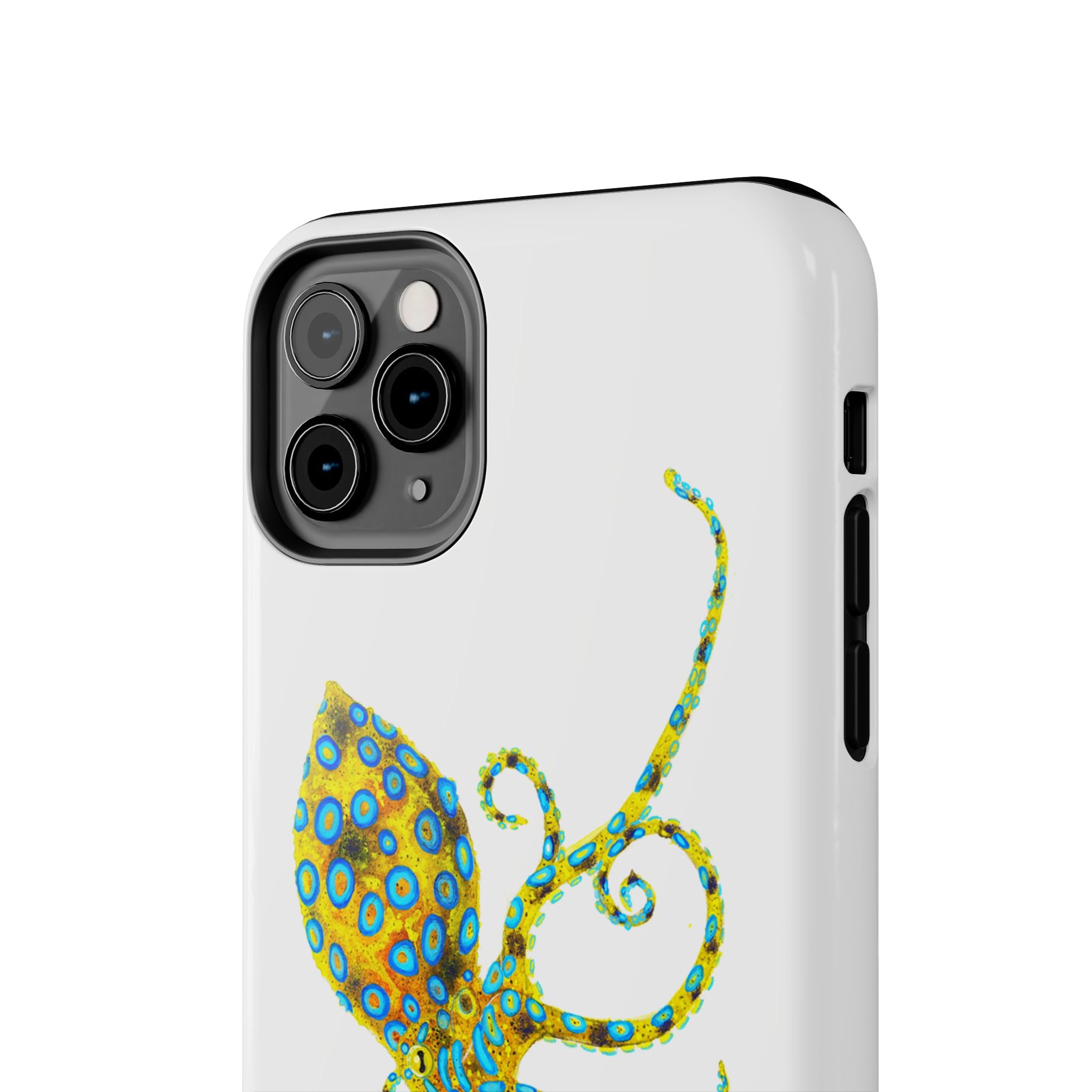 Blue Ringed Octopus White Phone Case (iPhone)