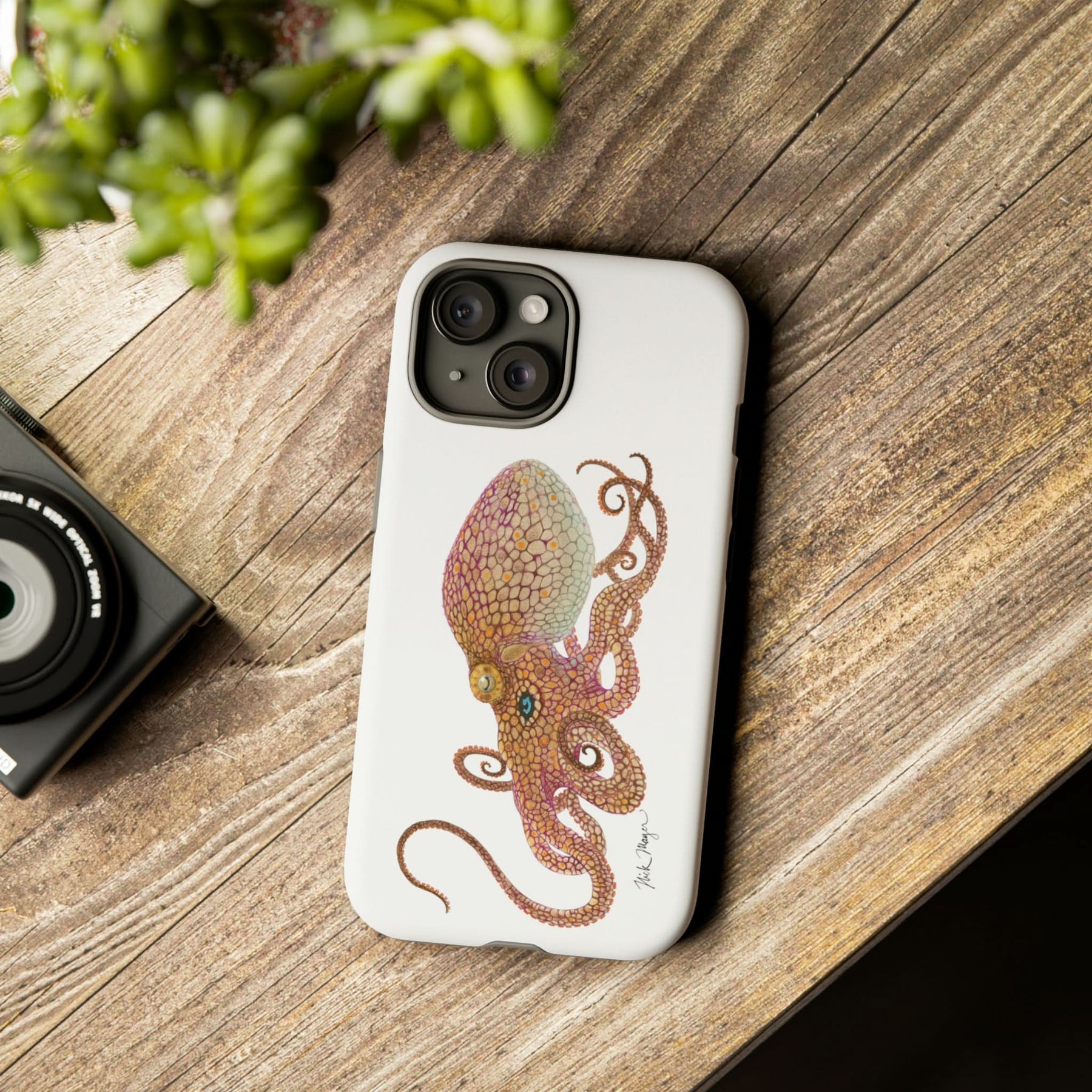 Two Spot Octopus iPhone 15 Case