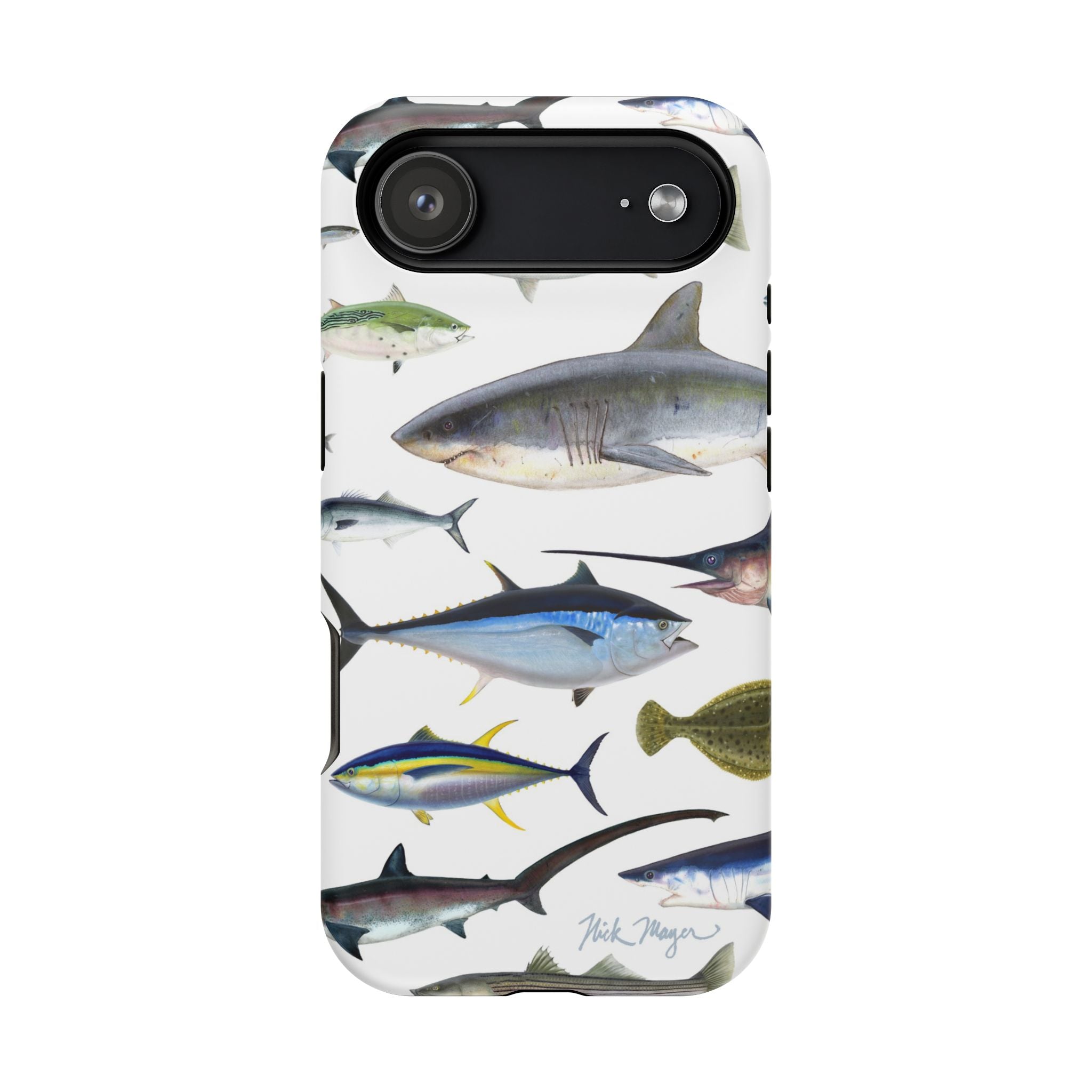 New England Fish White MagSafe iPhone Case