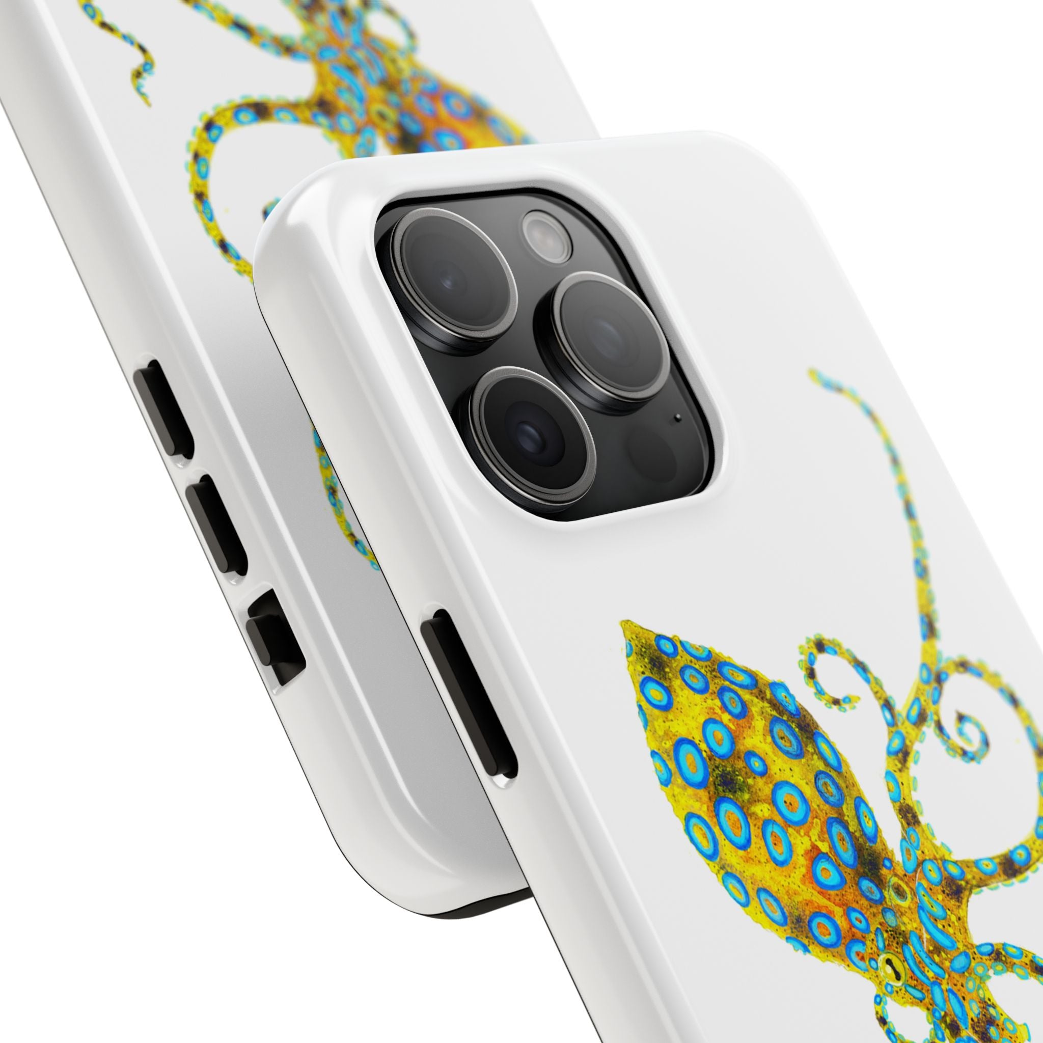 Blue Ringed Octopus White Phone Case (iPhone)