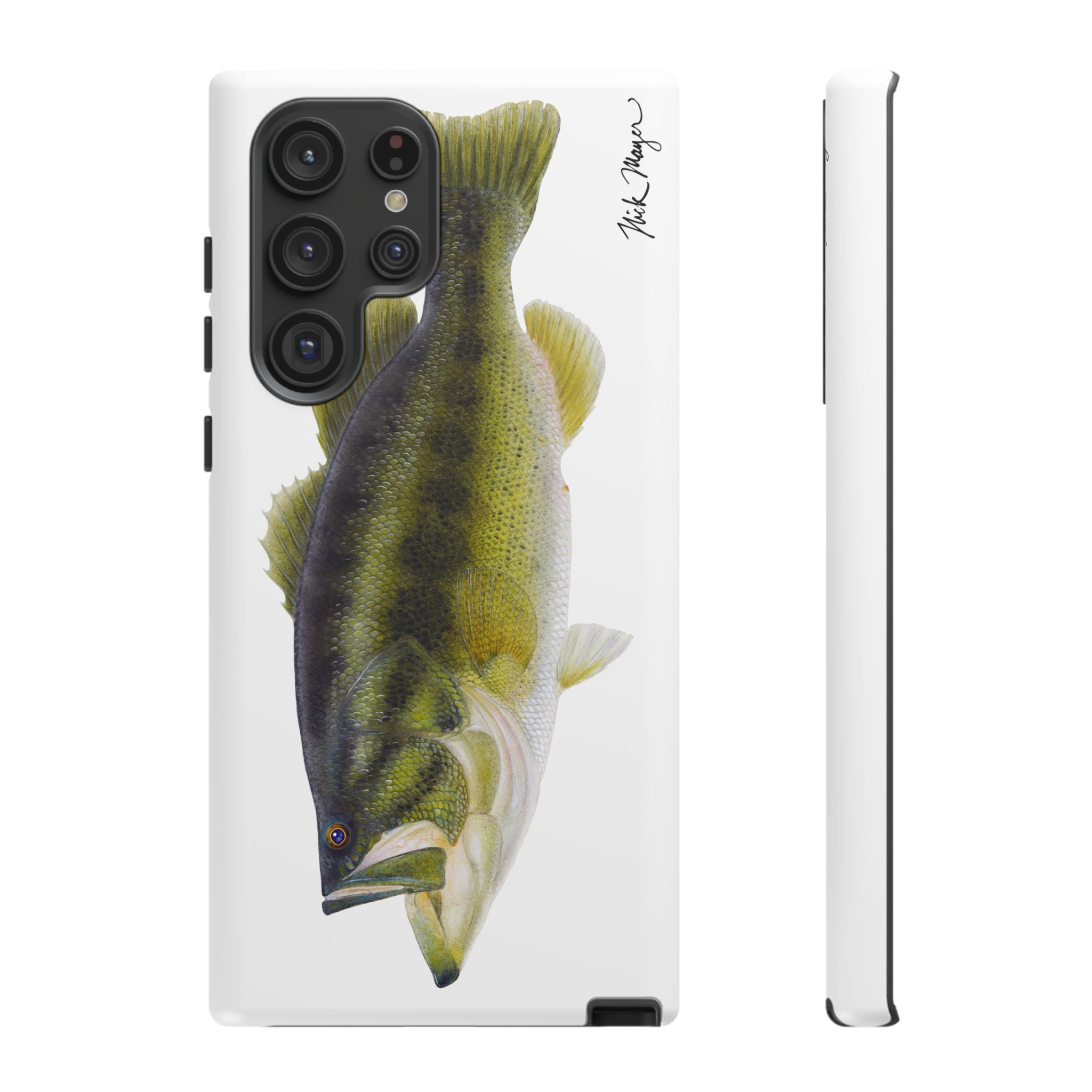 Largemouth Bass White Phone Case (Samsung) Printify