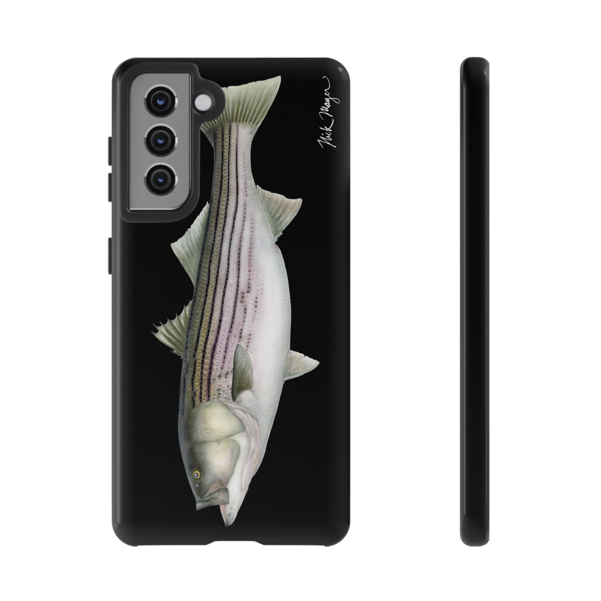 30 lb Striper Black Phone Case (Samsung) Printify