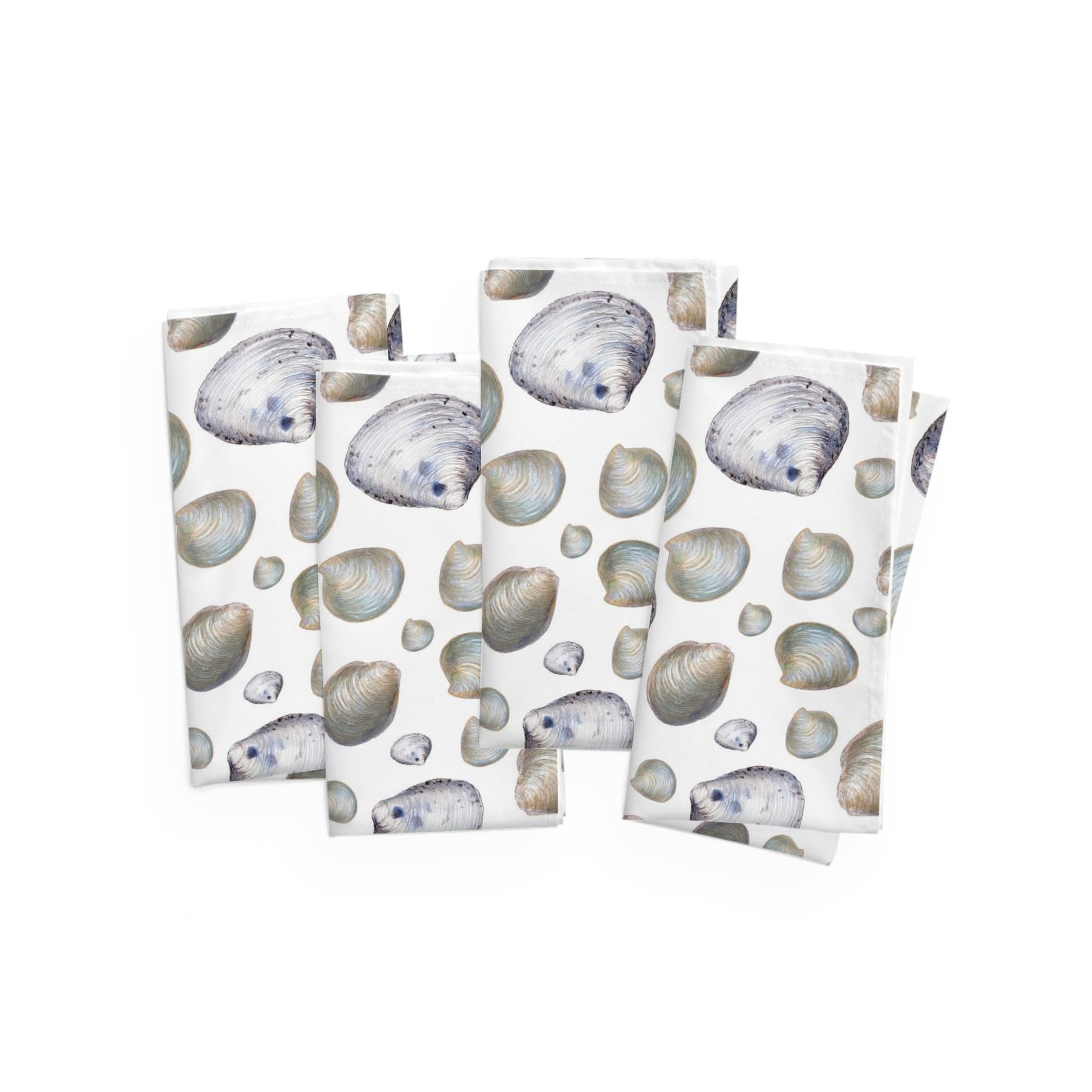 Littleneck Clams 4 Piece Cloth Napkin Set