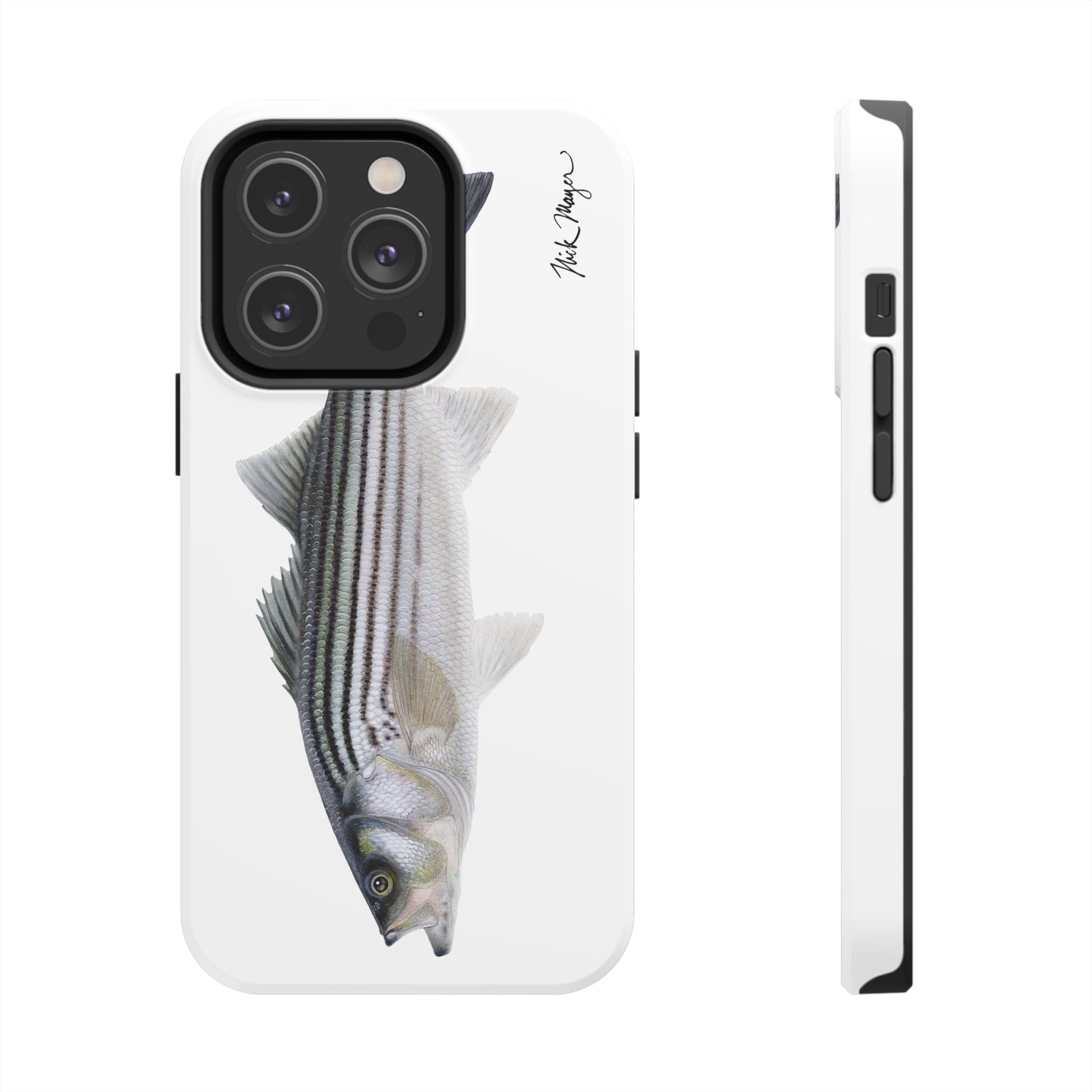 Schoolie Striper White Phone Case (iPhone)