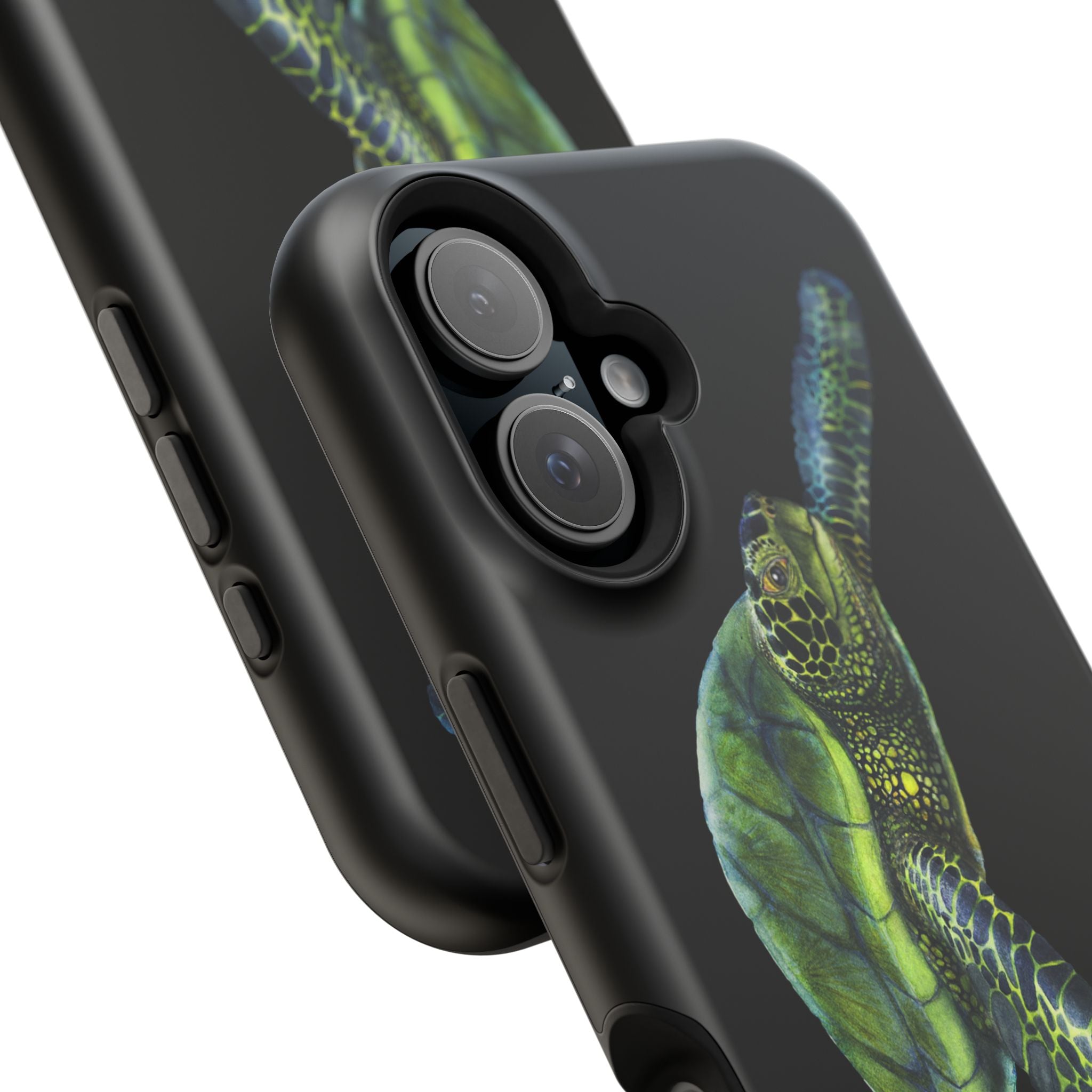 Green Sea Turtle MagSafe Black iPhone Case