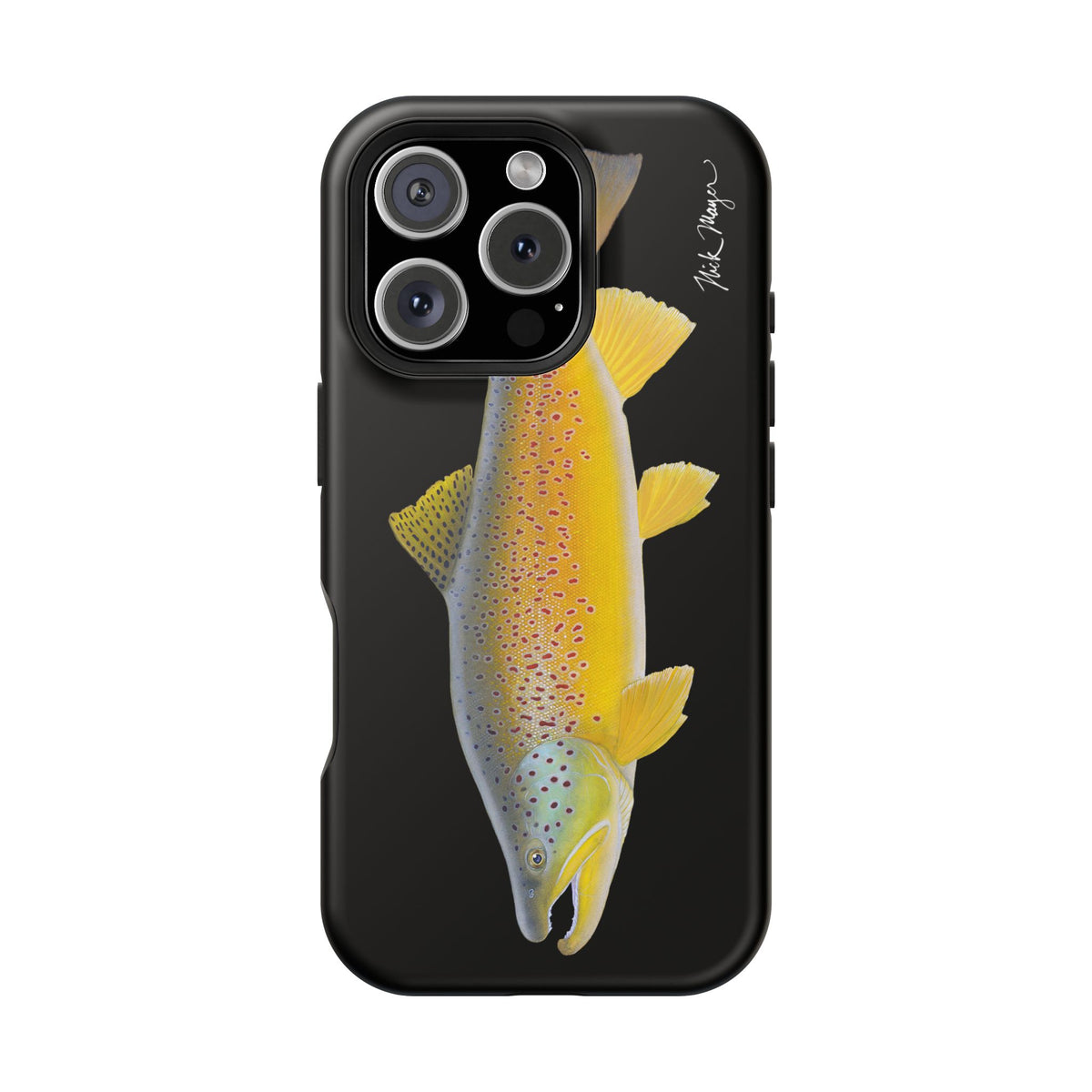 Brown Trout 3 Black MagSafe iPhone Case Printify