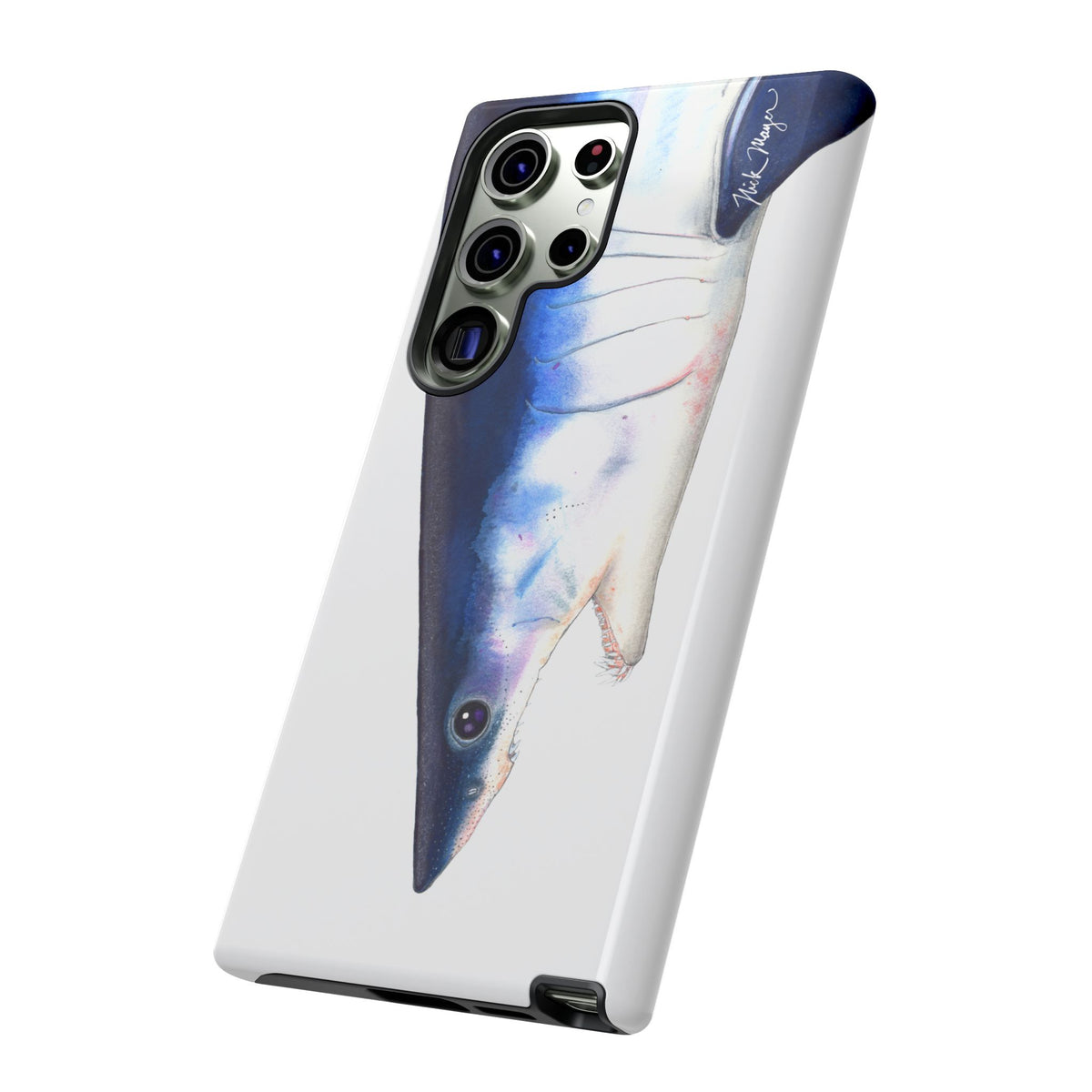 Mako Shark Face White Phone Case (Samsung) Printify