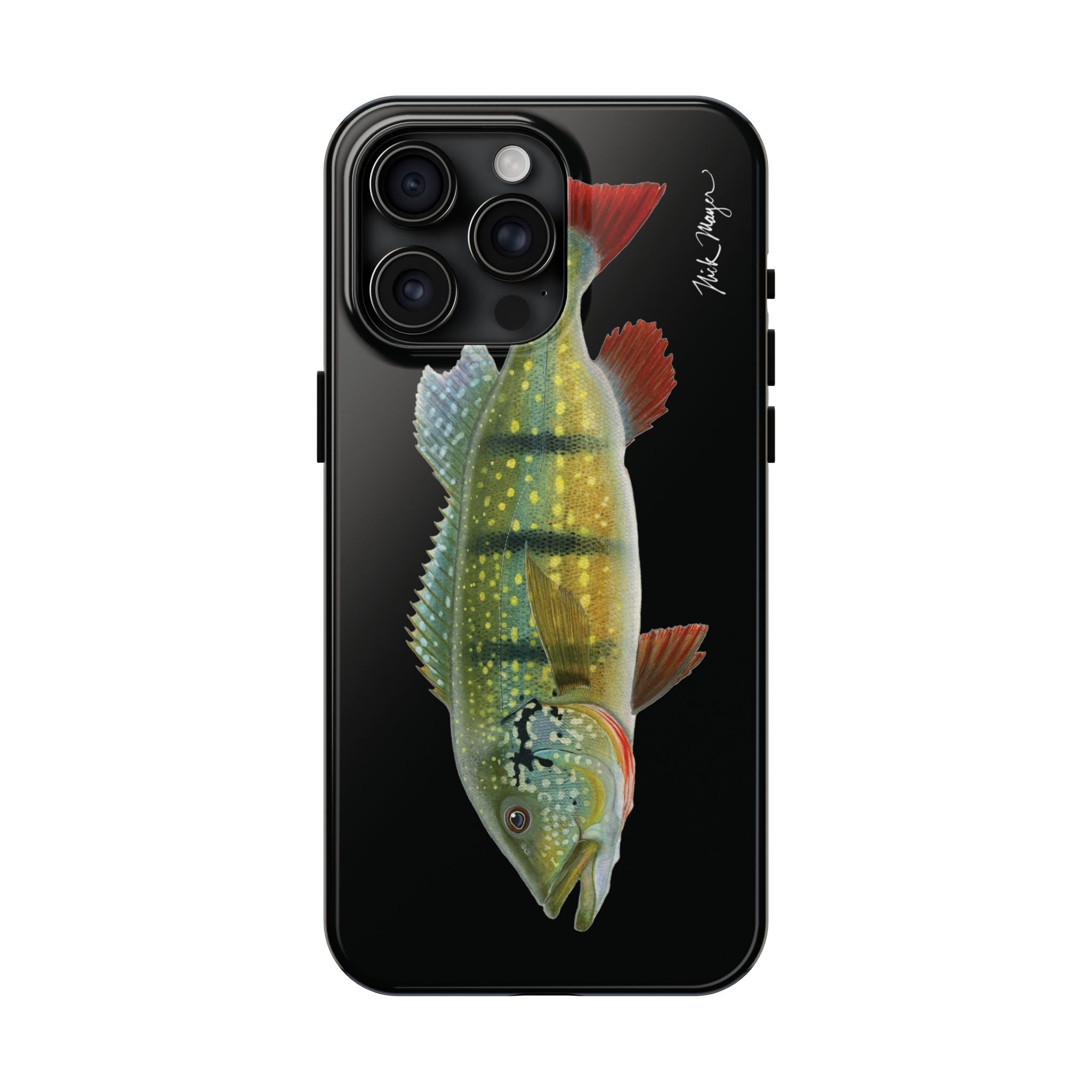 Peacock Bass Black iPhone Case