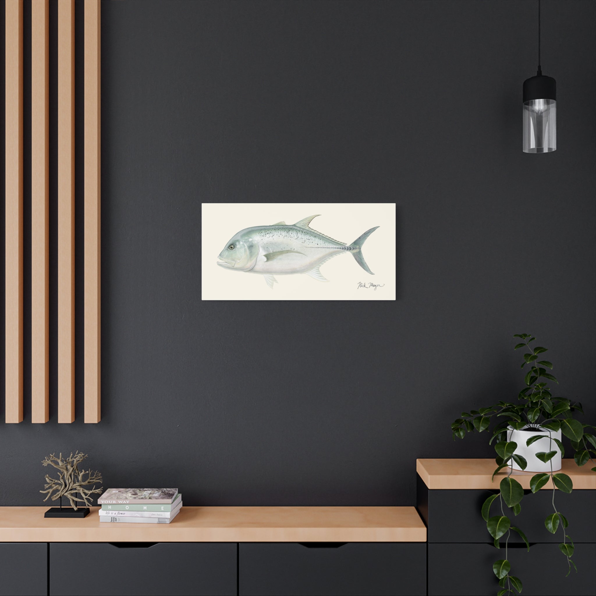 Boss Giant Trevally Canvas Print Printify