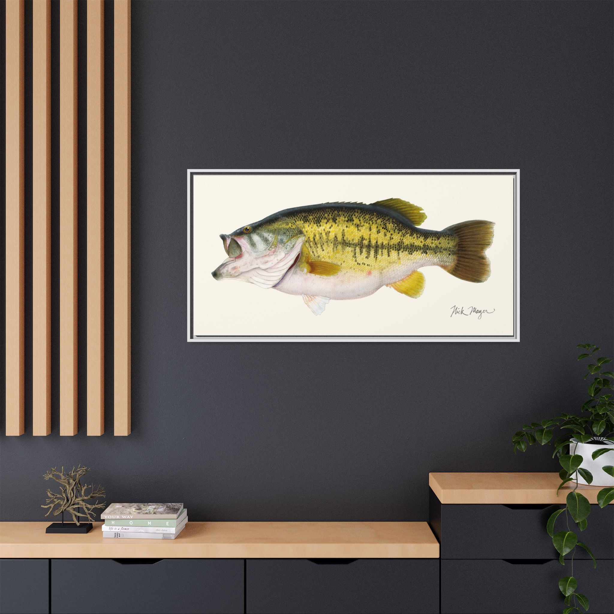 Largemouth Bass II Framed Canvas Print