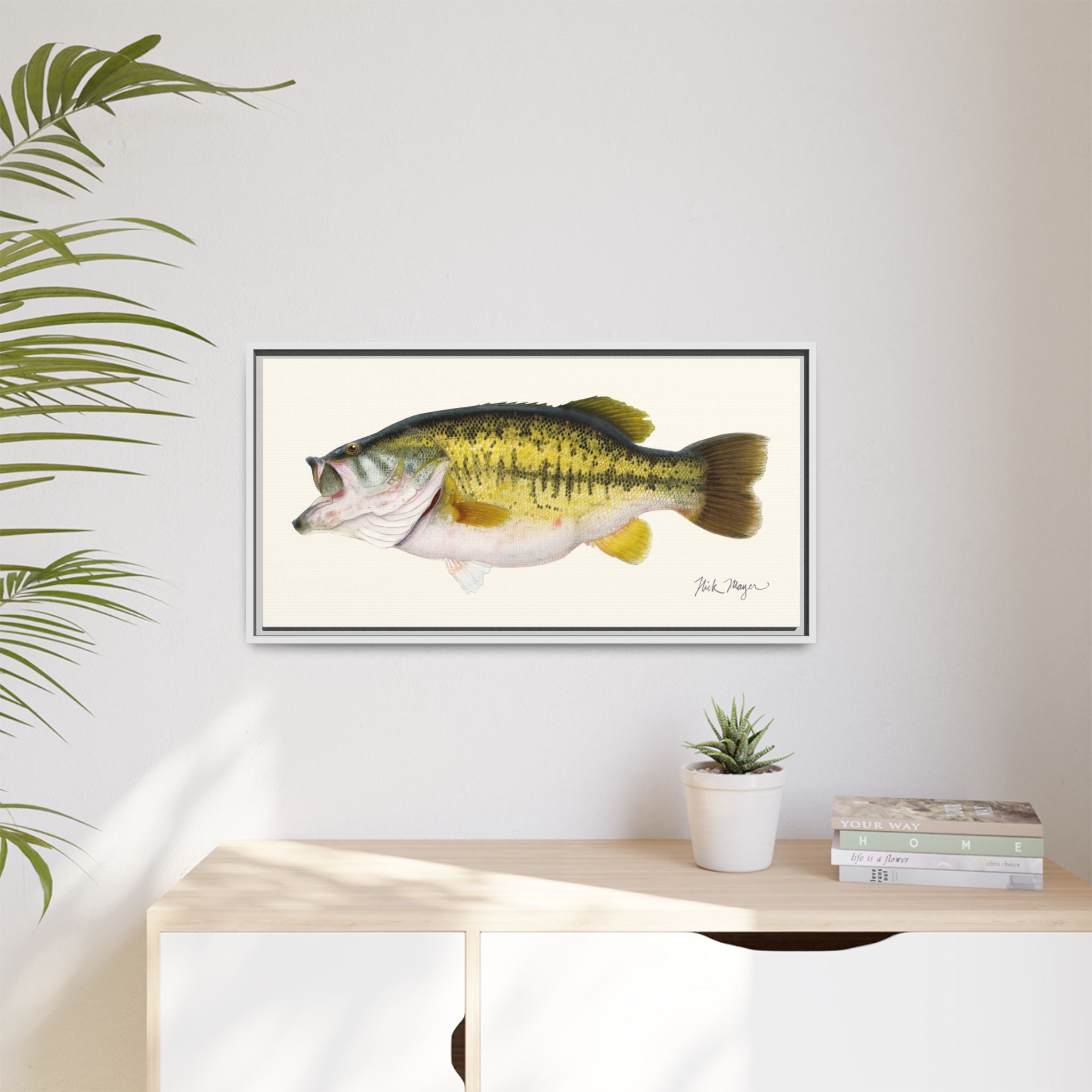 Largemouth Bass II Framed Canvas Print