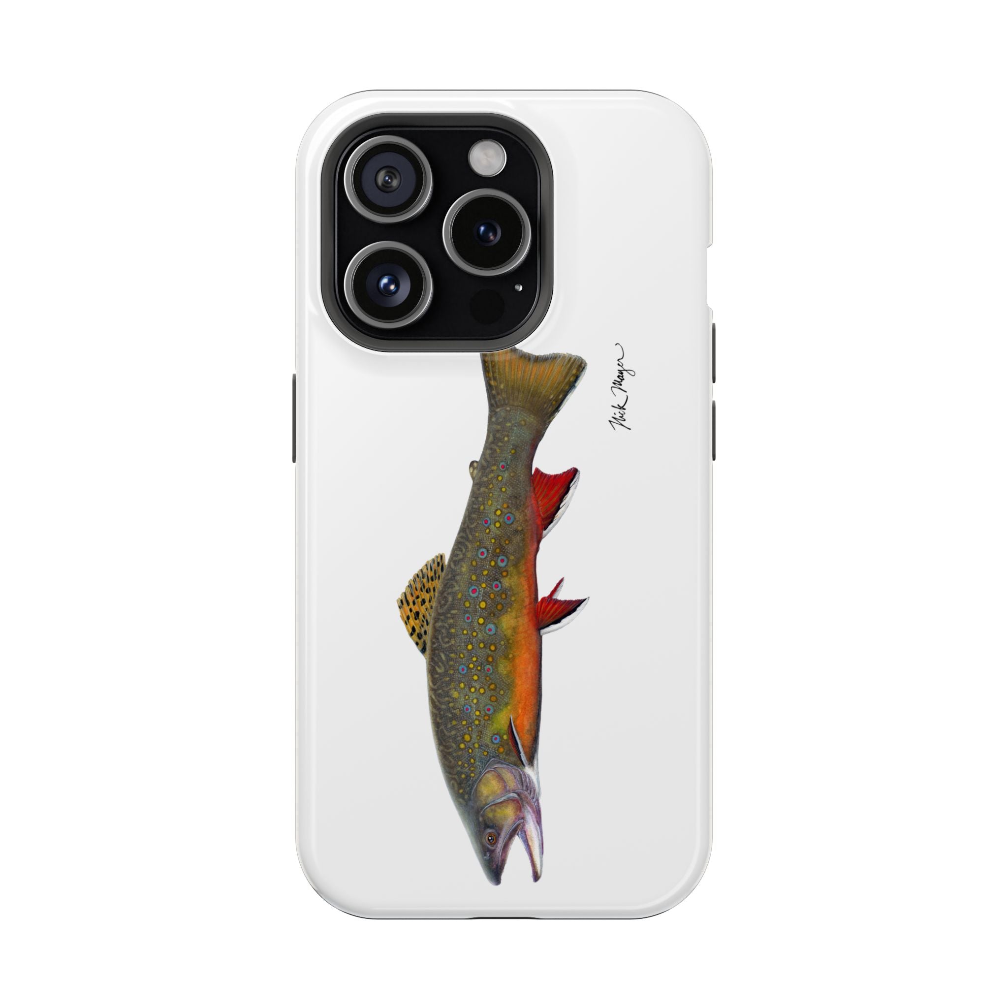 Brook Trout MagSafe White iPhone Case