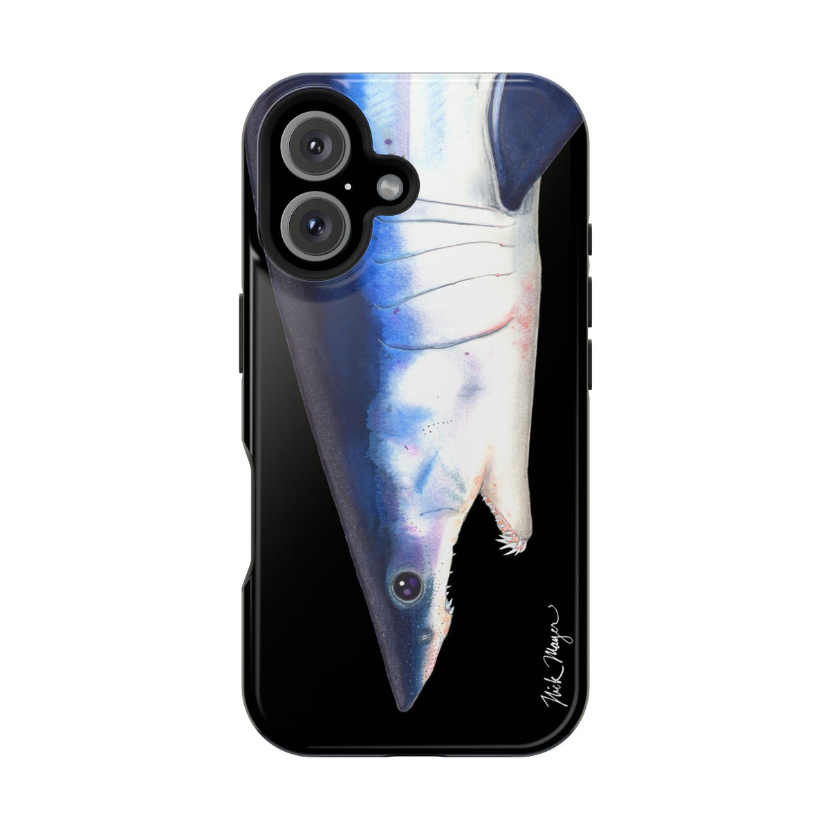 Mako Shark Face MagSafe Black iPhone Case Printify