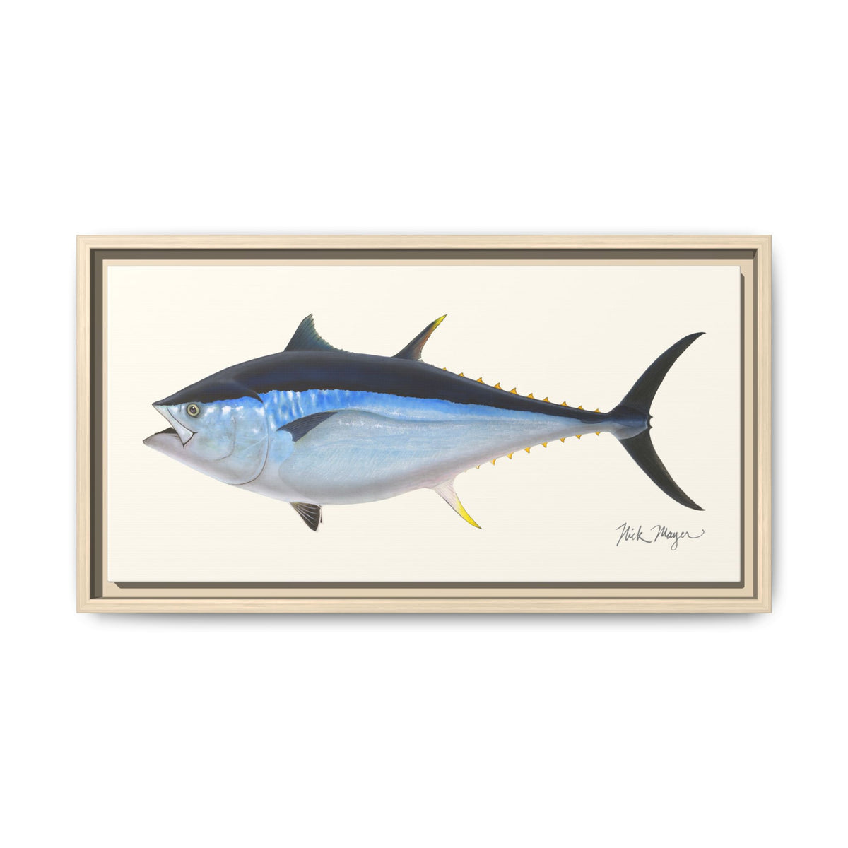 Giant Bluefin Tuna 2 Framed Canvas Print Printify