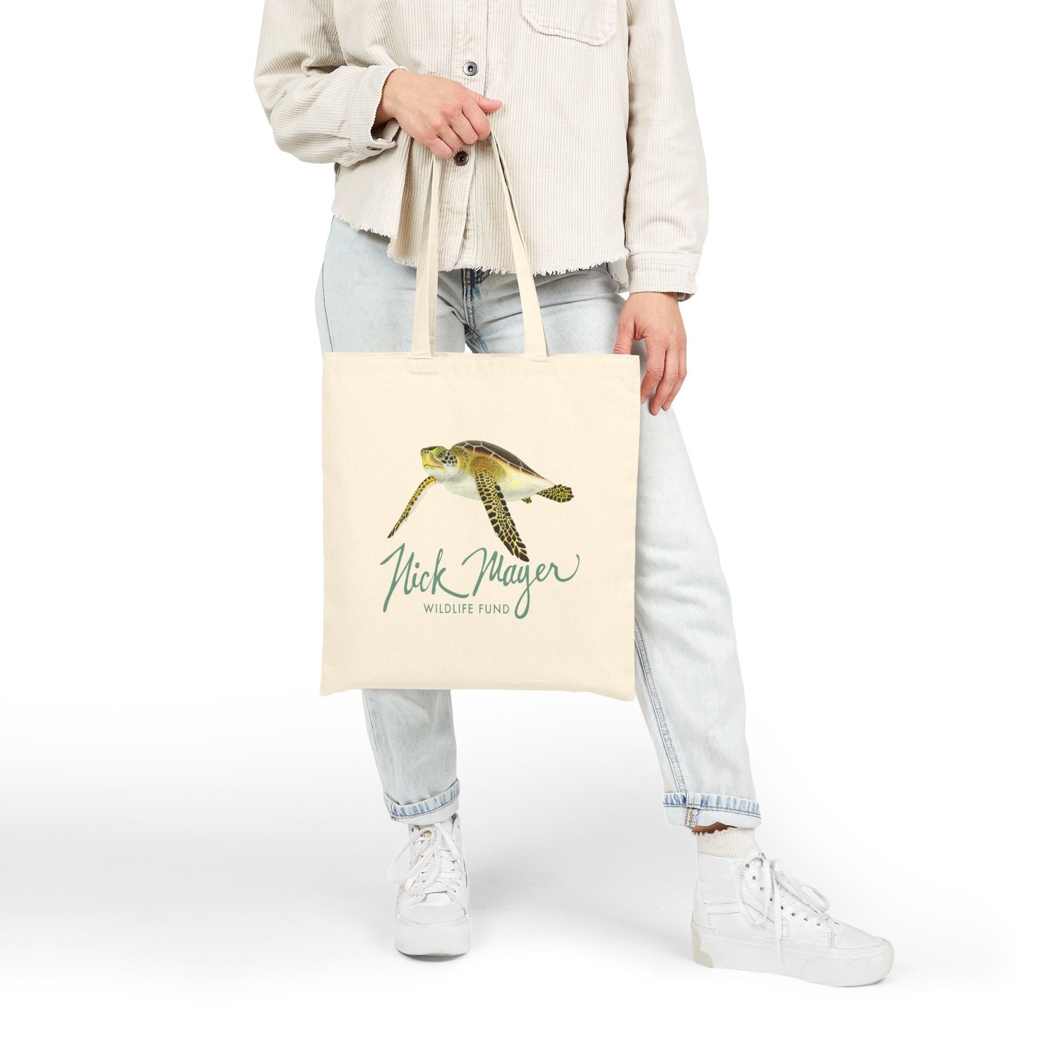 Nick Mayer Wildlife Fund Juvenile Green Turtle Canvas Tote