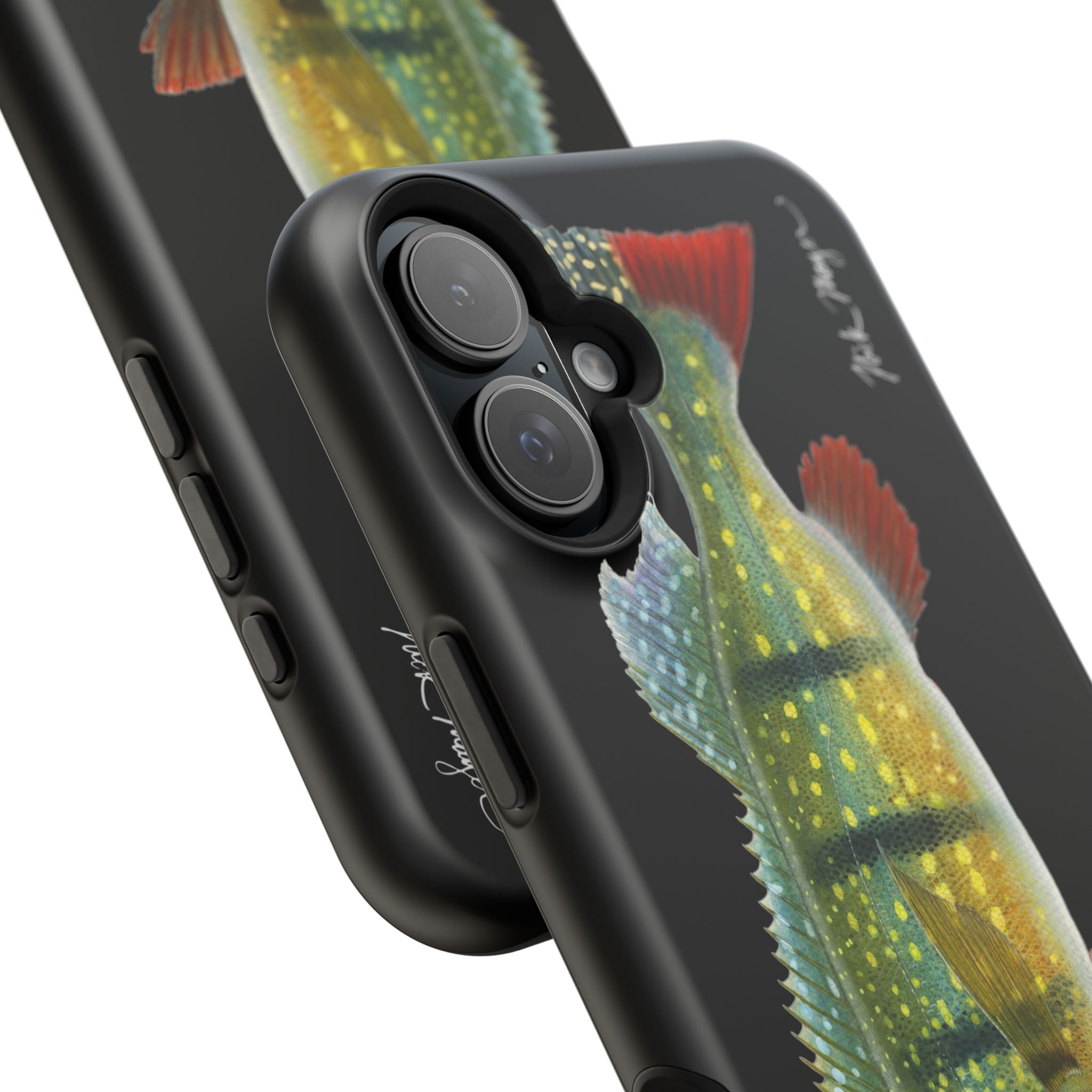 Peacock Bass MagSafe Black iPhone Case