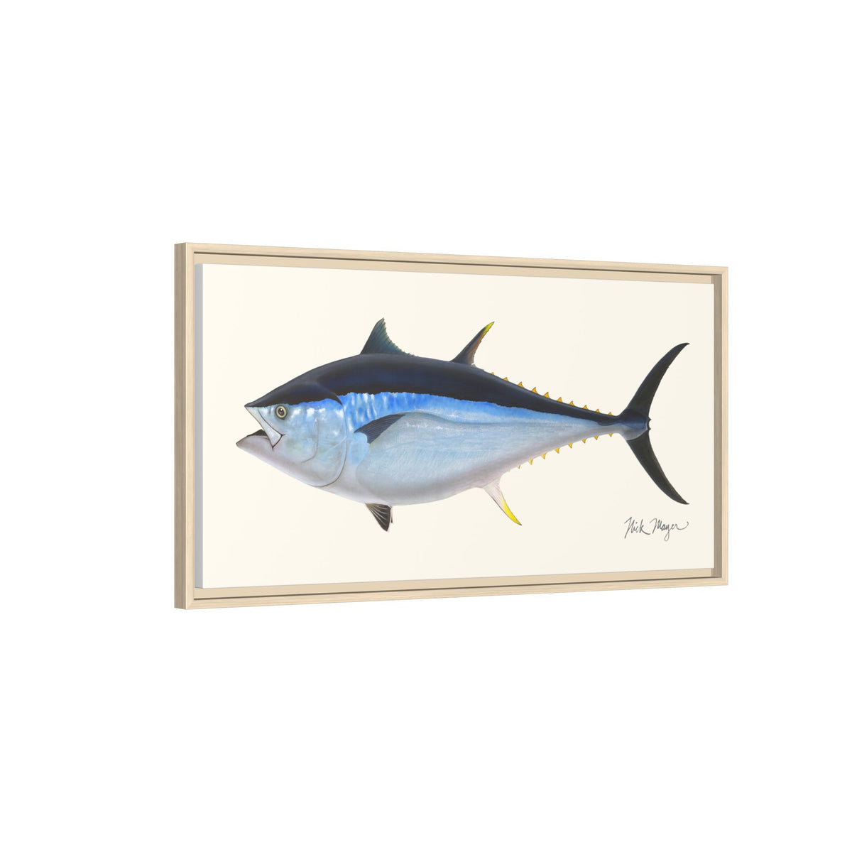 Giant Bluefin Tuna 2 Framed Canvas Print Printify