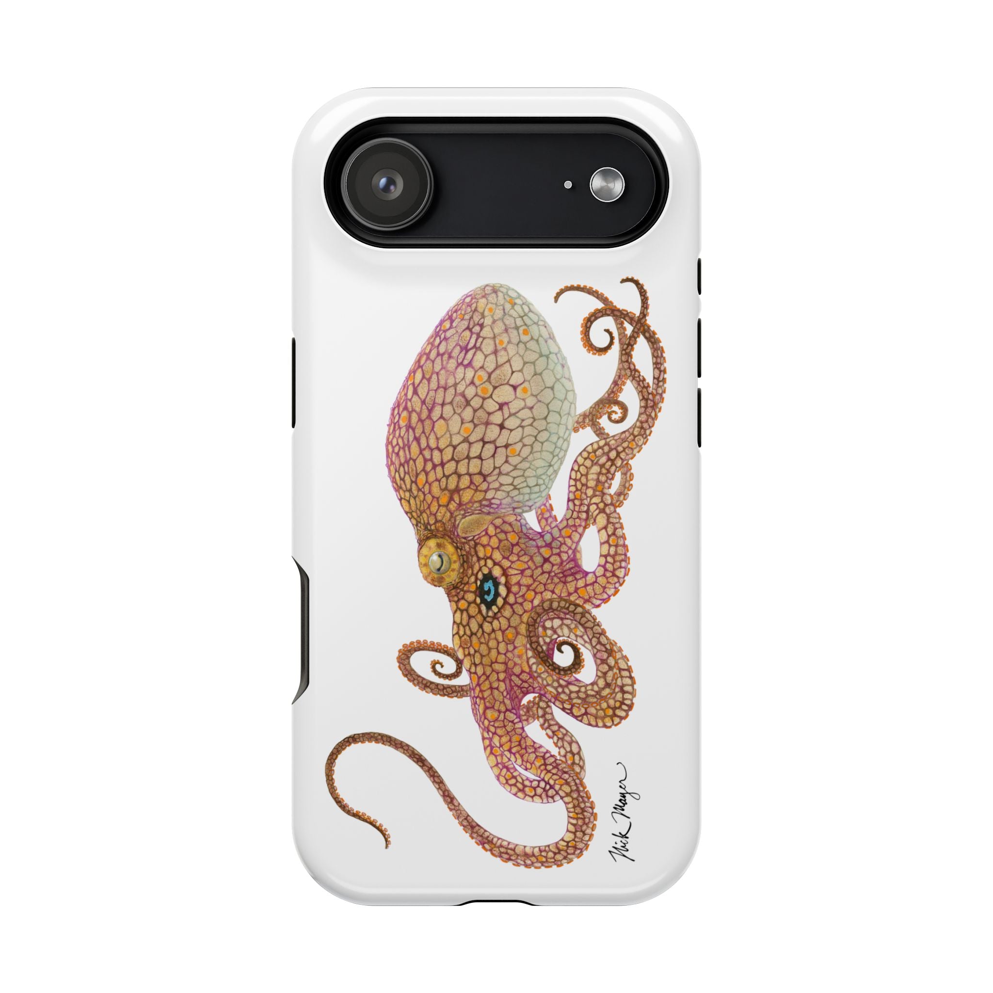 Two Spot Octopus MagSafe White iPhone Case
