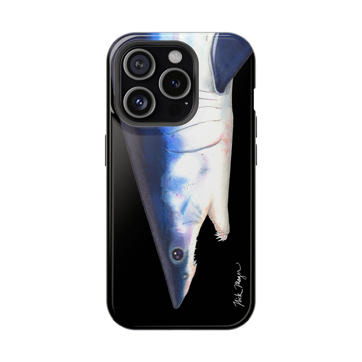 Mako Shark Face MagSafe Black iPhone Case Printify