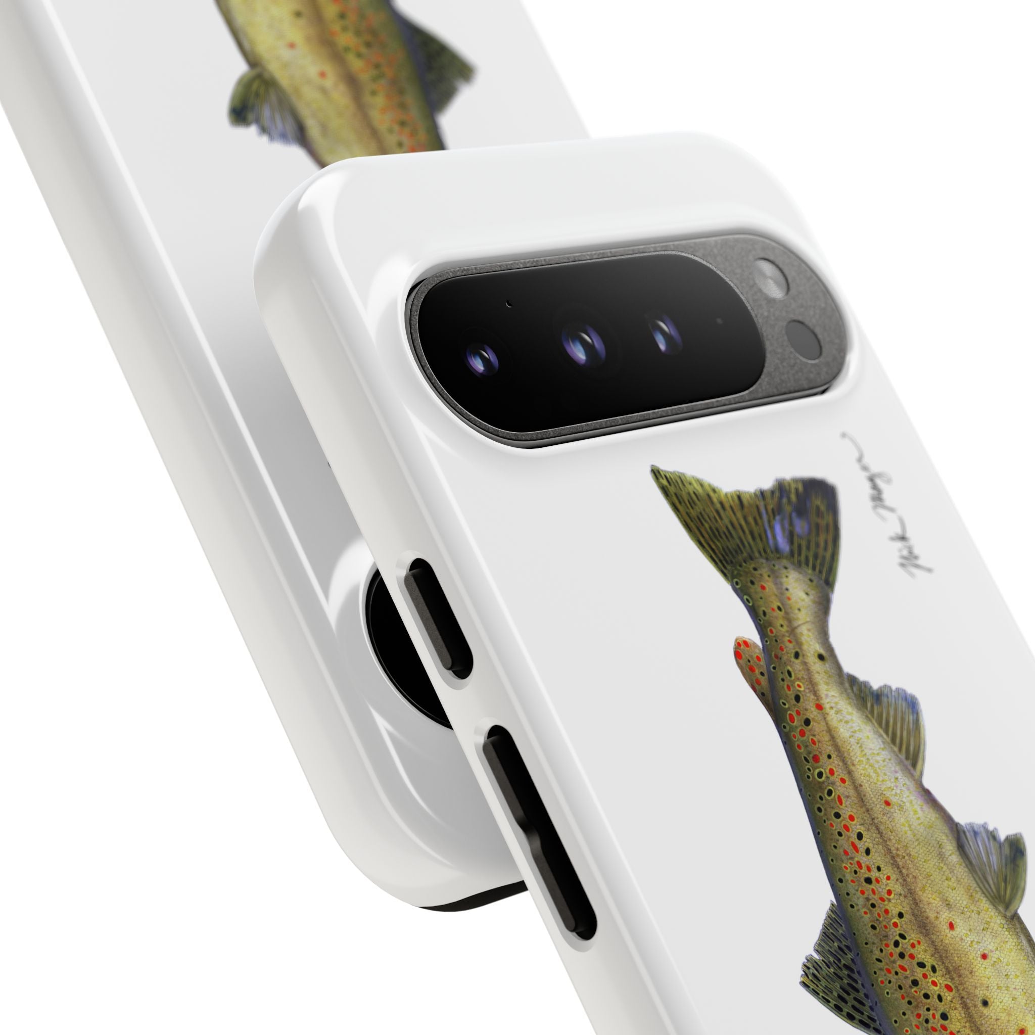 Brown Trout White Phone Case (Samsung)